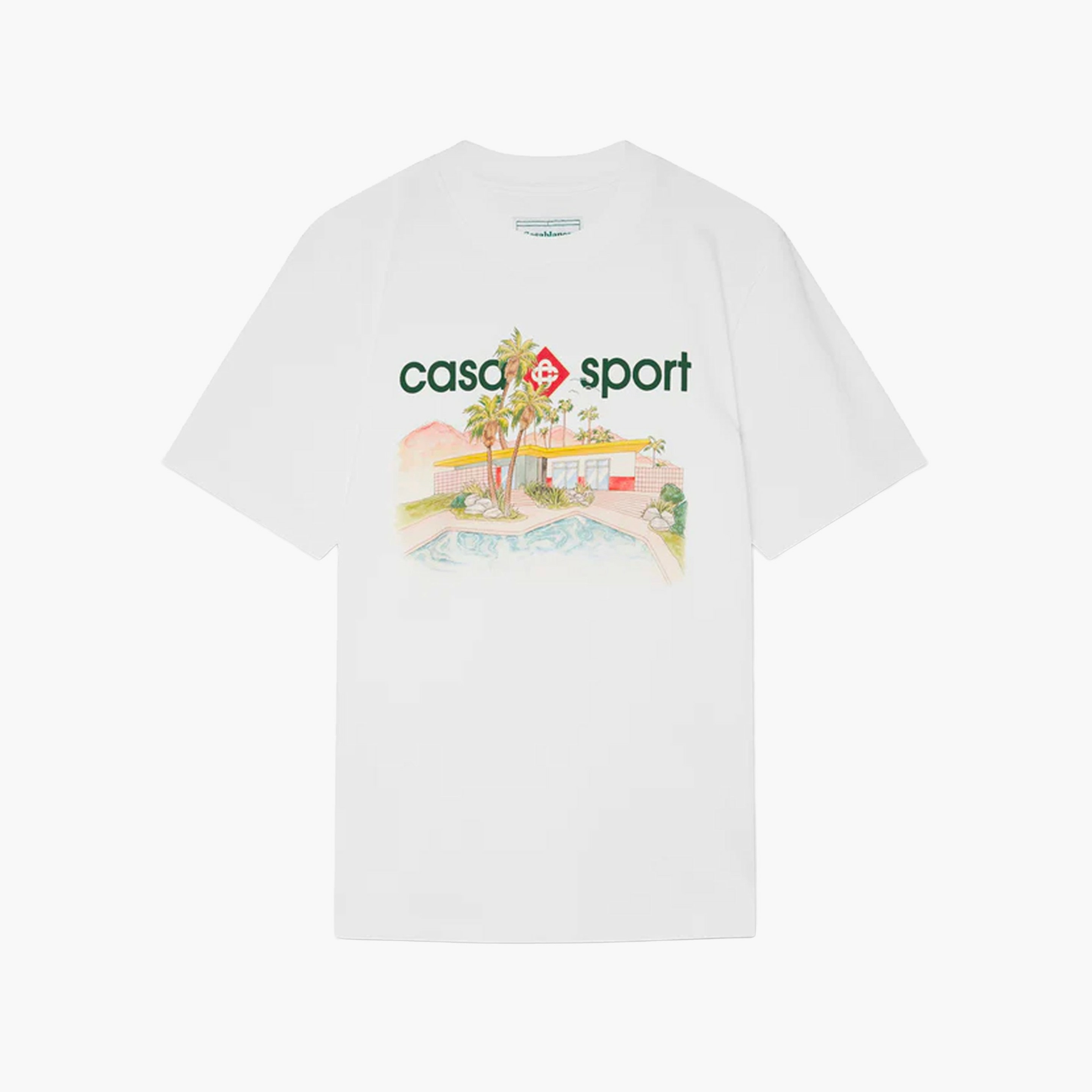Casablanca T-Shirt Poolside Blanc