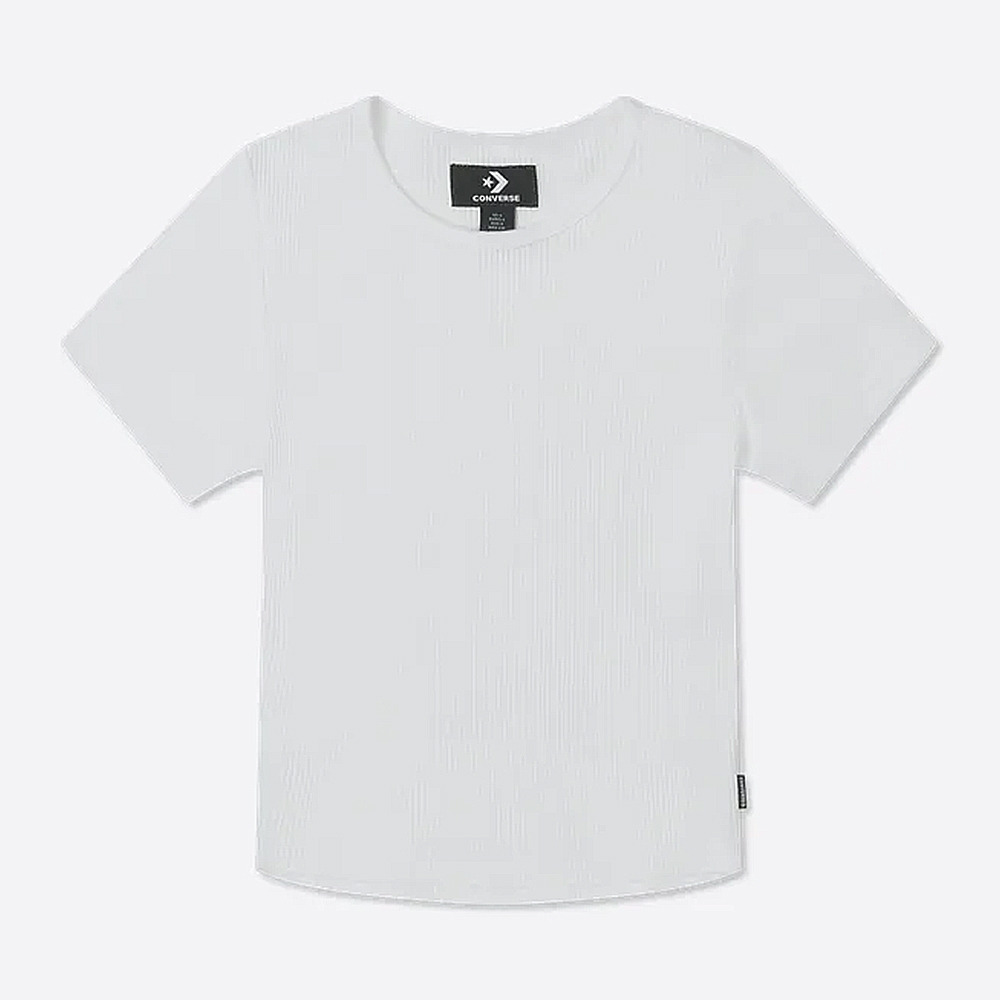 The Rib Crop Tee White