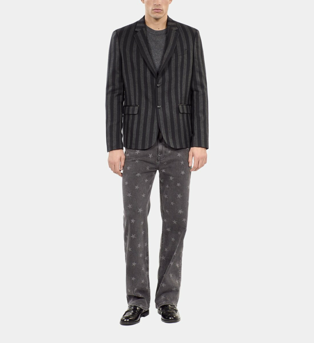 Blazer En Laine À Rayures Homme