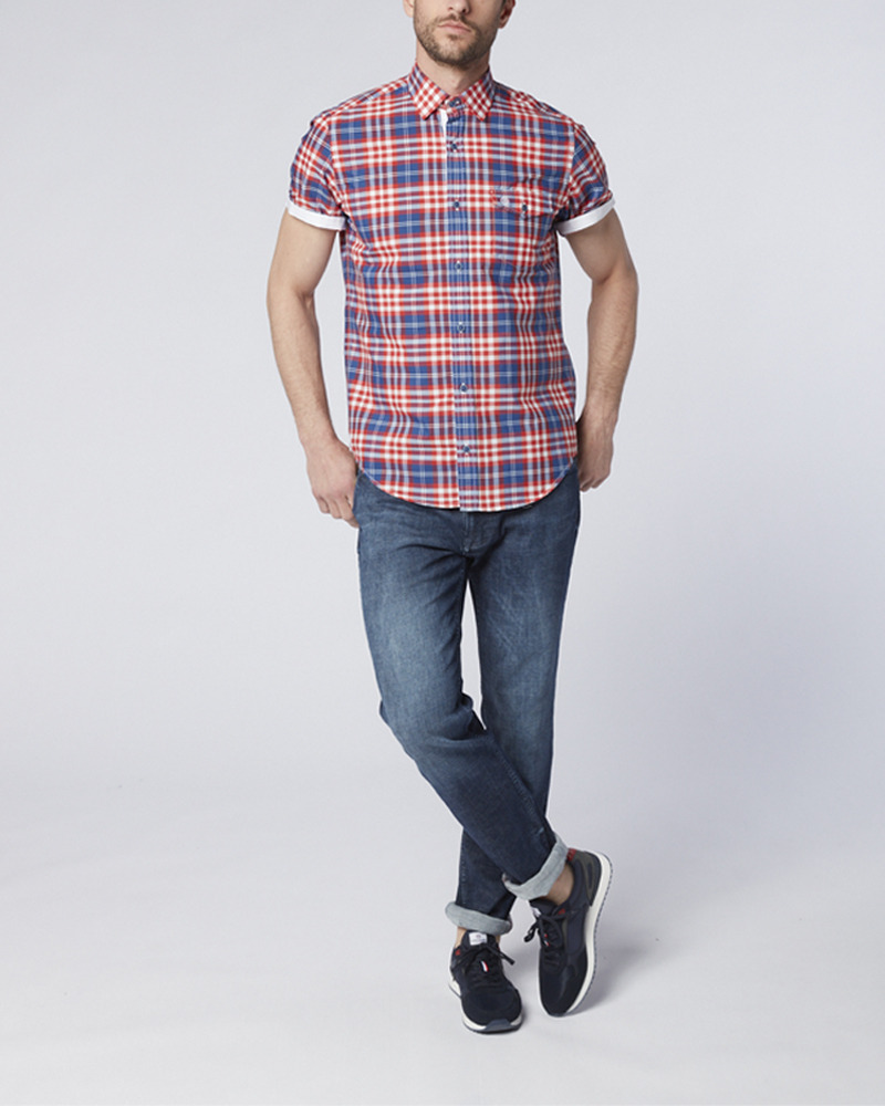 Chemise Manches Courtes À Carreaux - Coupe Confort