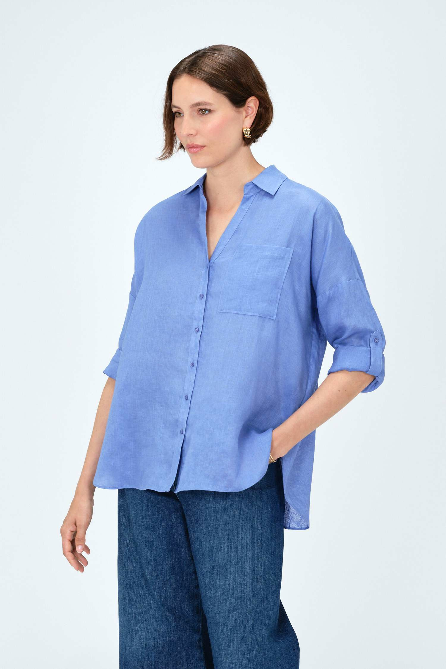 Chemise sandy oversize 100% lin