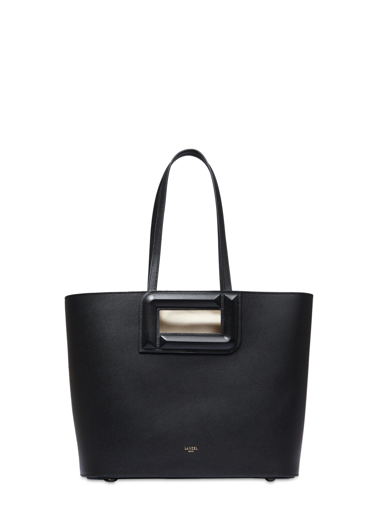 Angele Cuir De Lancel - Sac Cabas M - Noir