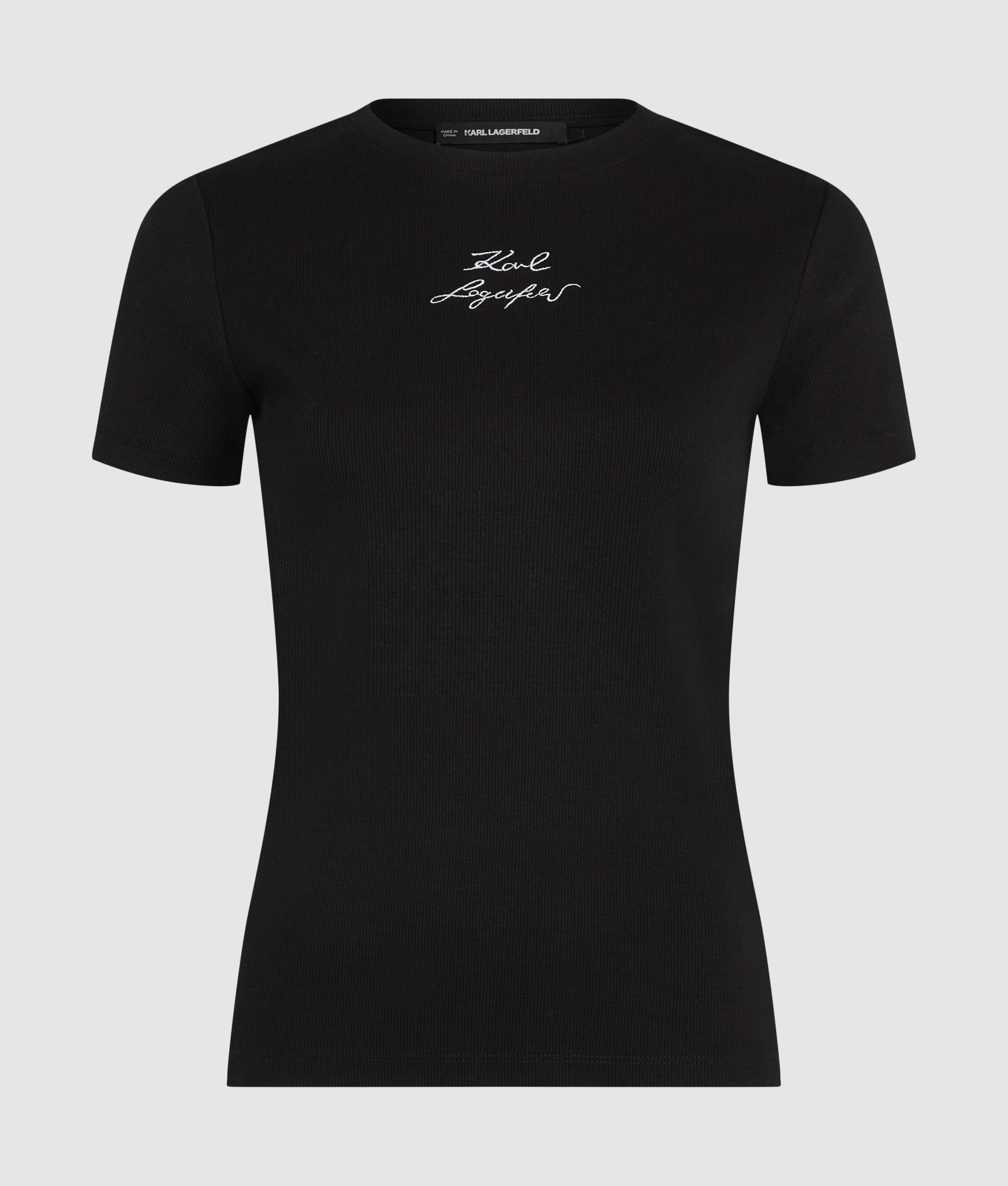 RIB FITTED T-SHIRT