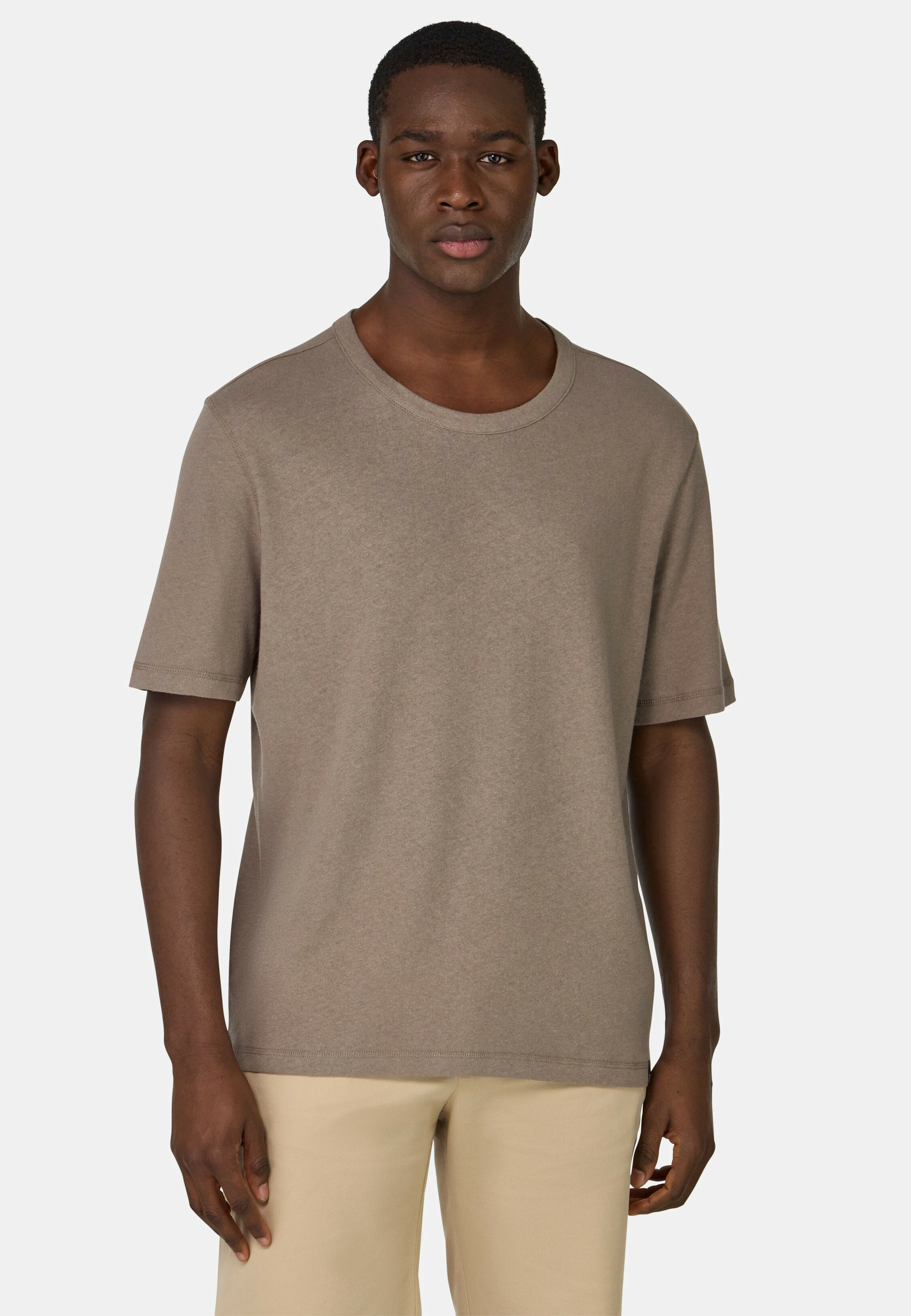 T-Shirts en Jersey de Coton et Lin