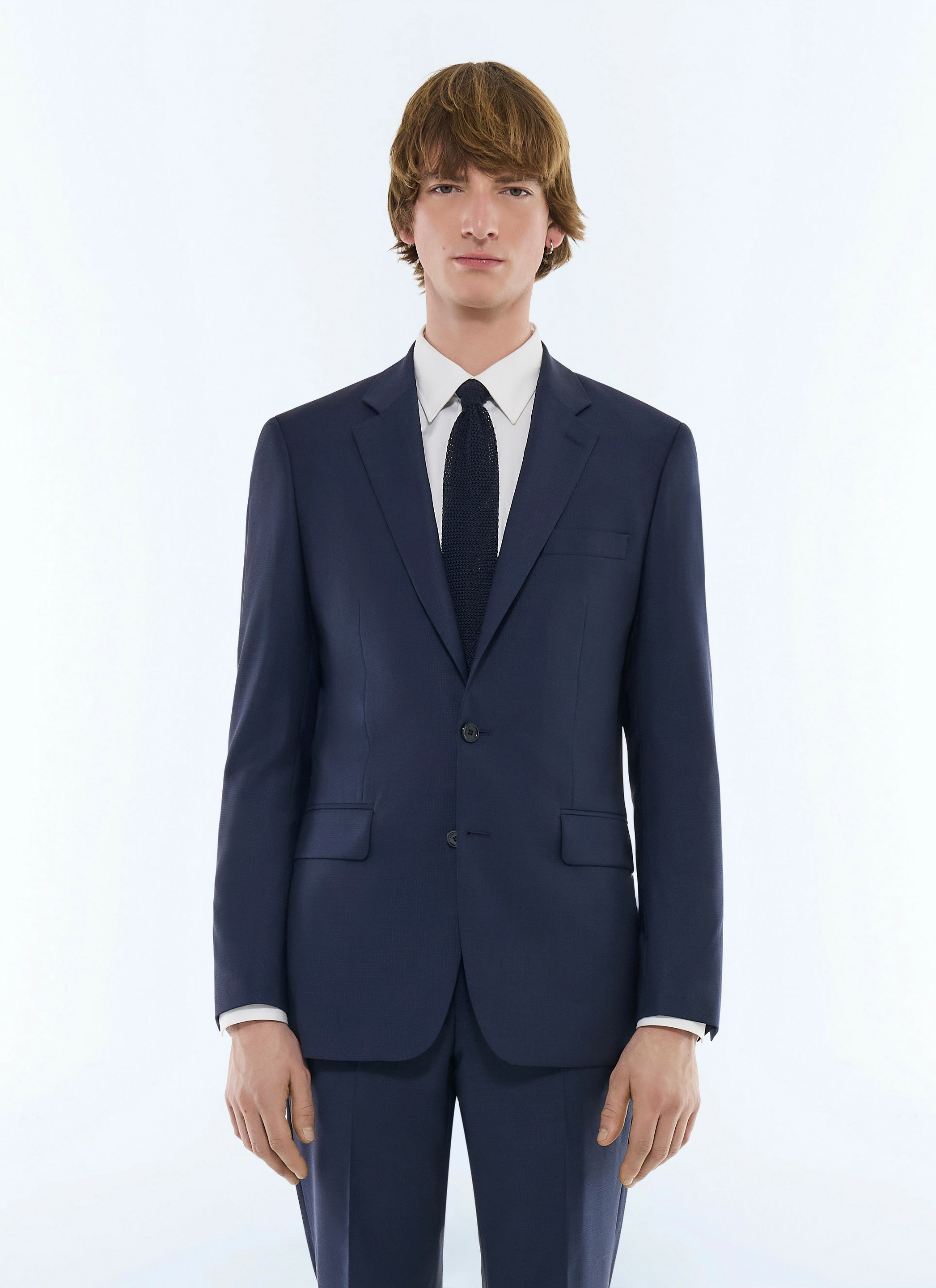 Veste ajustée en laine à carreaux