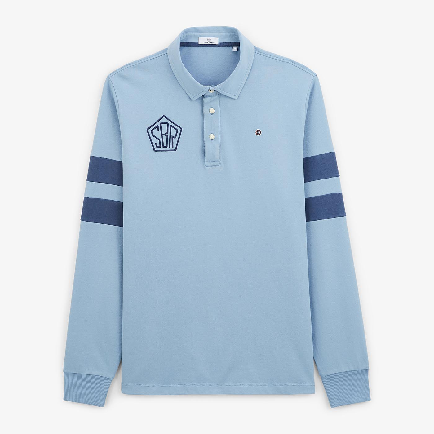 Maillot rugby manches longues Léandre bleu