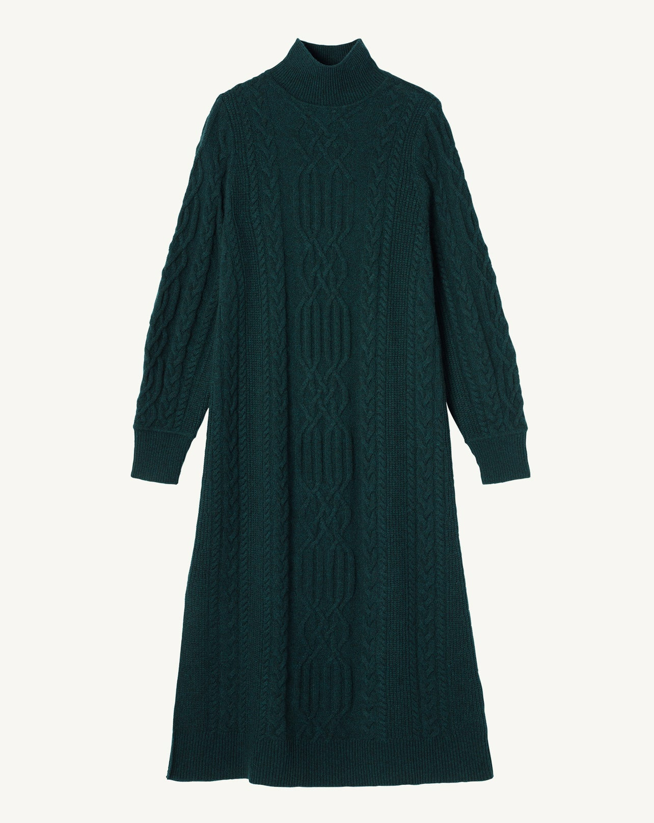 Robe longue à torsades - Femme - VERT ASTEROIDE