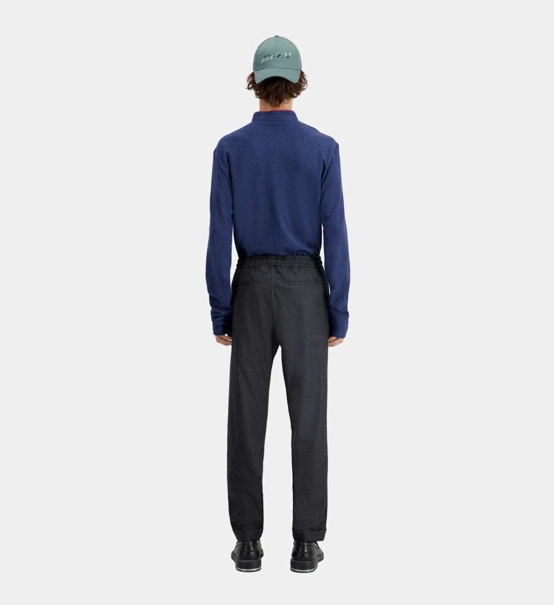 Pantalon Gris En Flanelle Homme