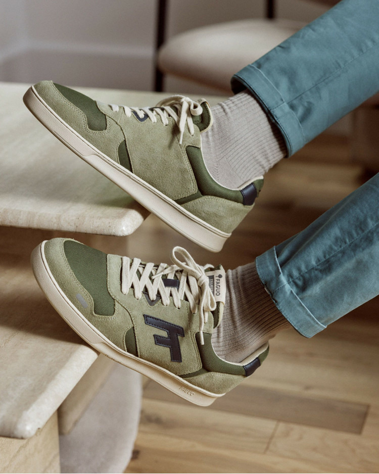 Baskets basses kaki clair