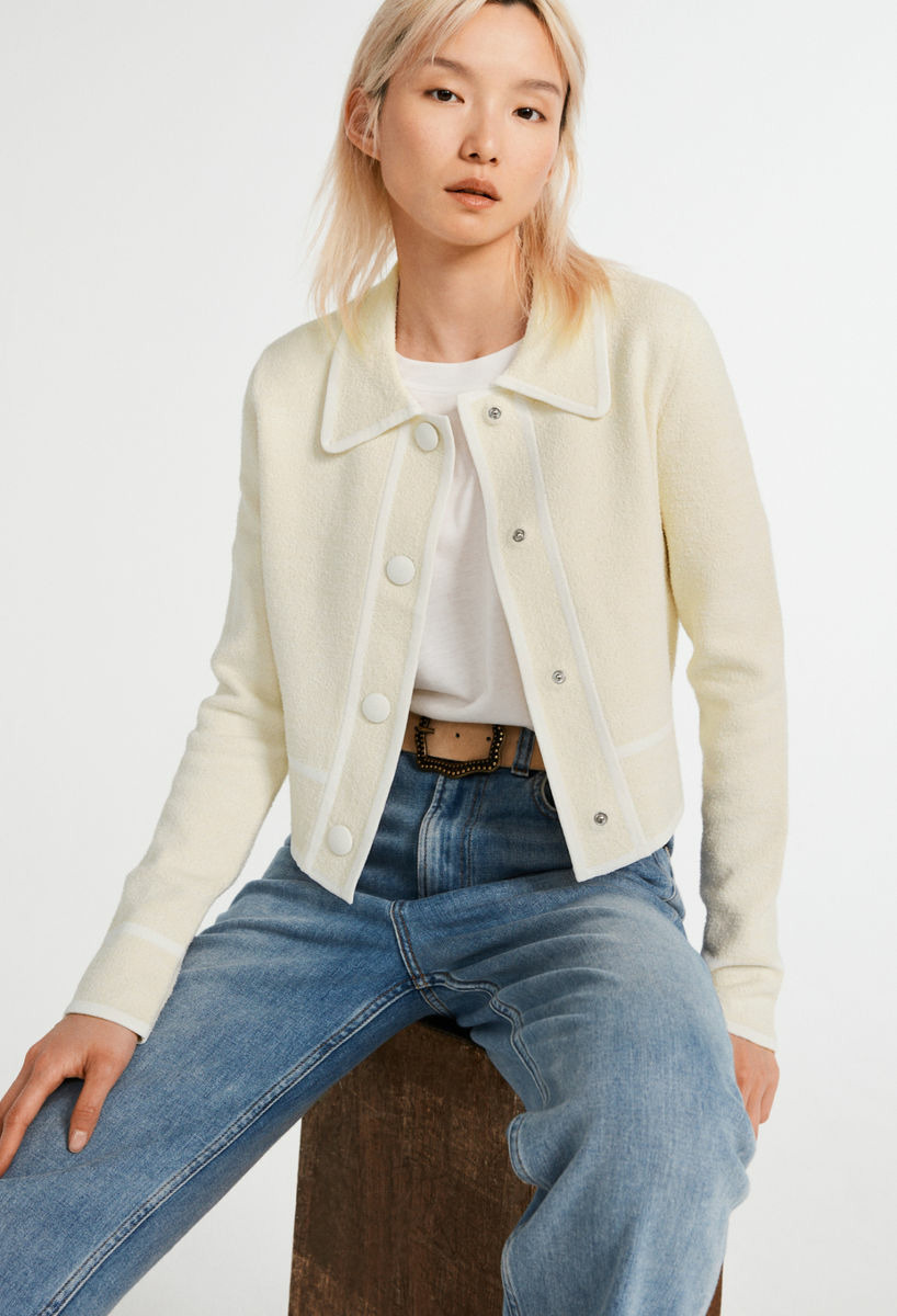 Cardigan court chiné