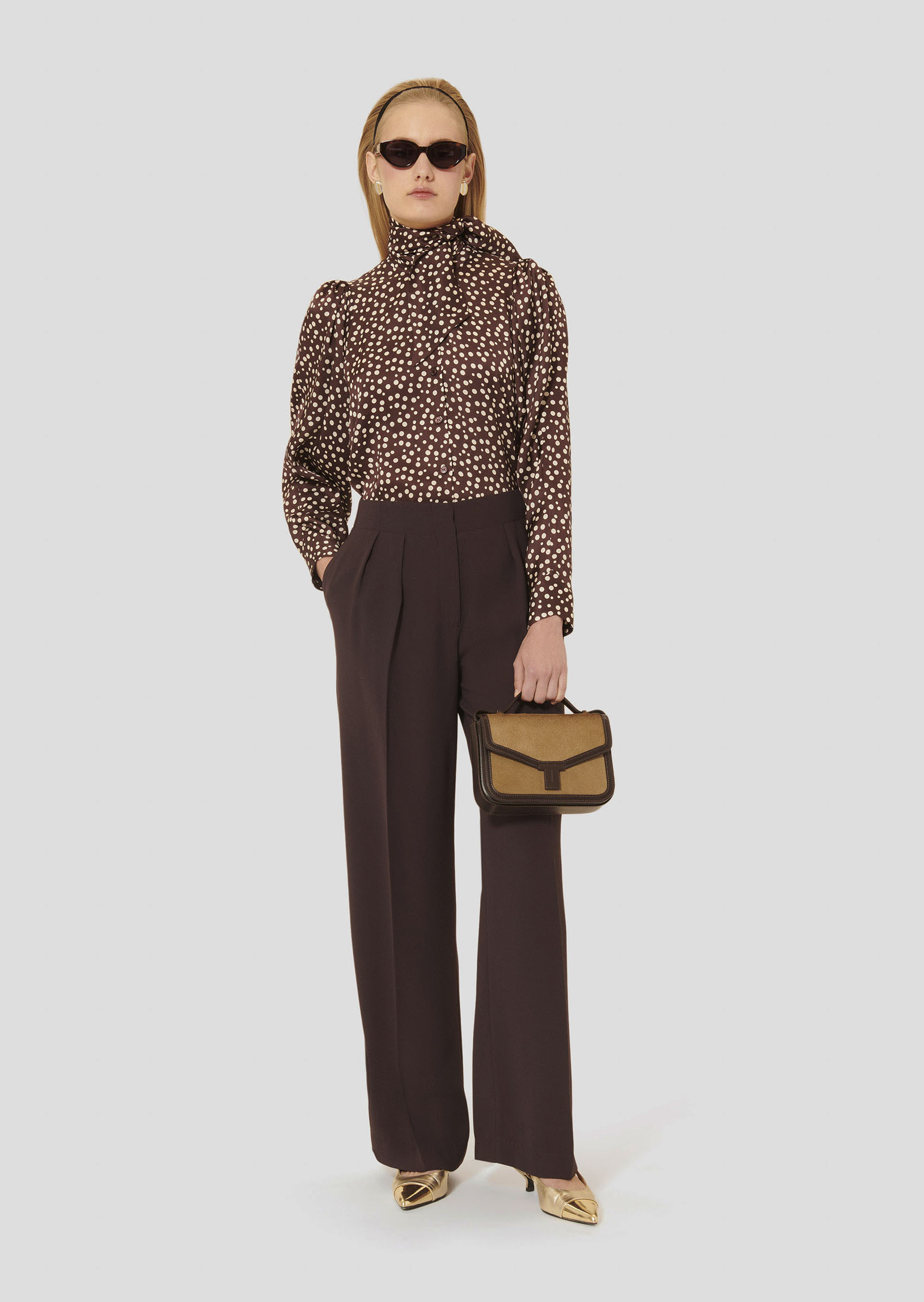Pantalon Parigi-Chocolat en Polyester