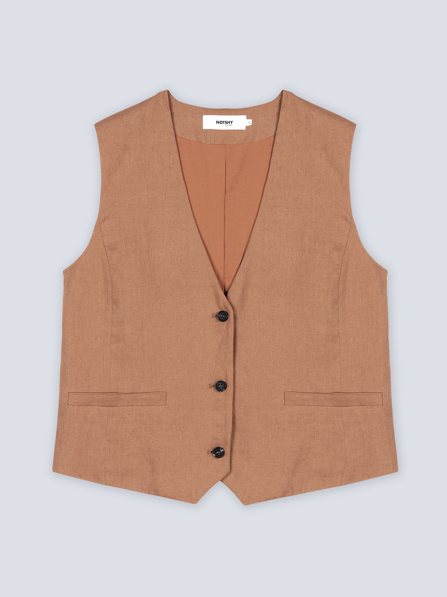 Veste sans manches lin Vicky SAFARI