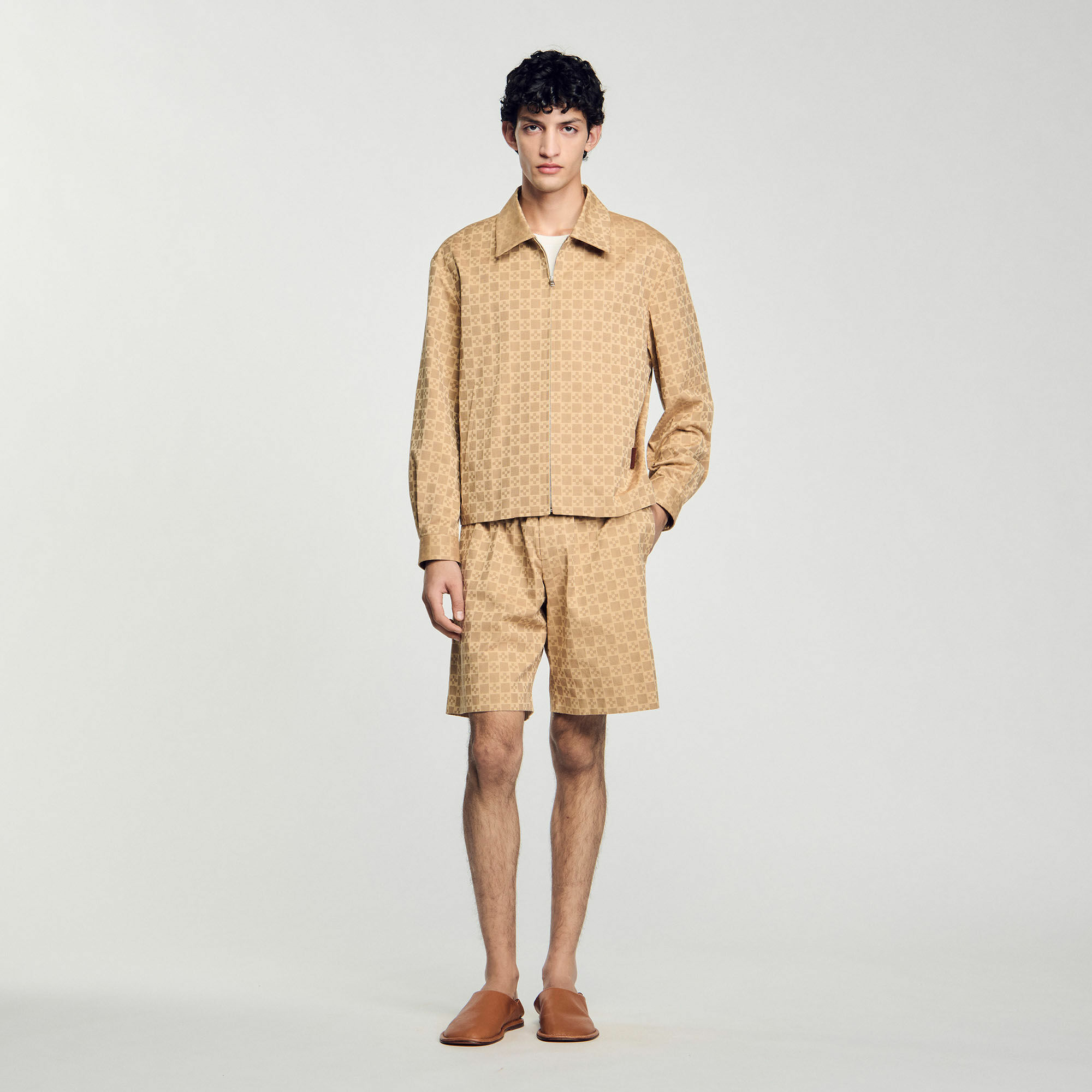 Blouson zippé square cross