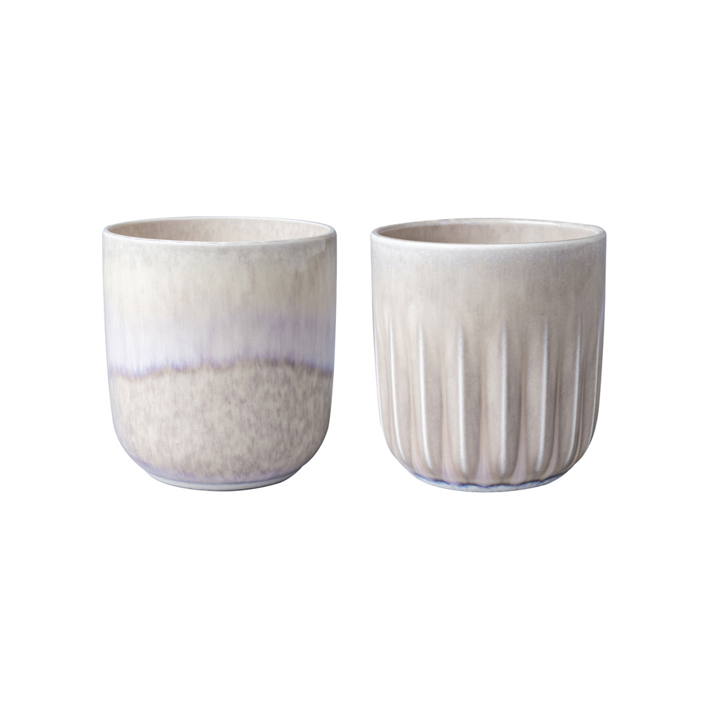 Perlemor Sand - Ensemble de tasses sans anse, beige, en porcelaine haut de gamme