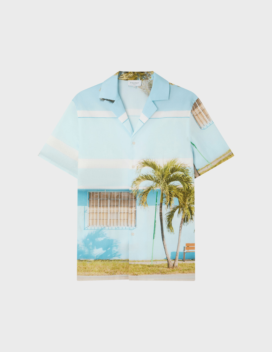 Chemise manches courtes palmiers - Matthieu Venot x Figaret