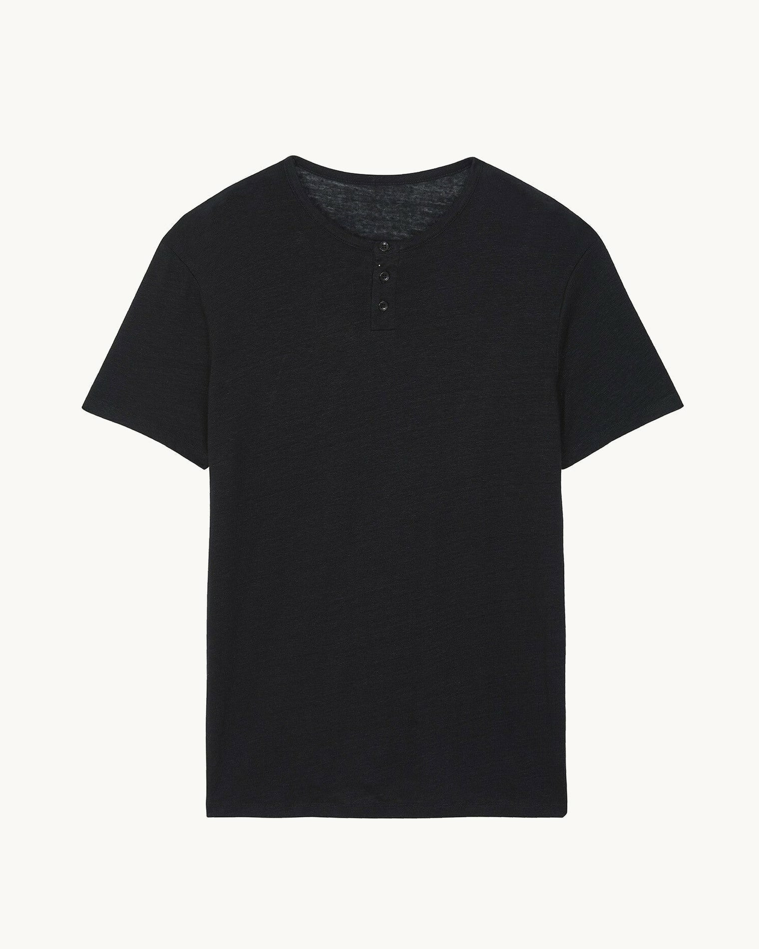 T-Shirt Lino T-Shirt Col Tunisien Lin