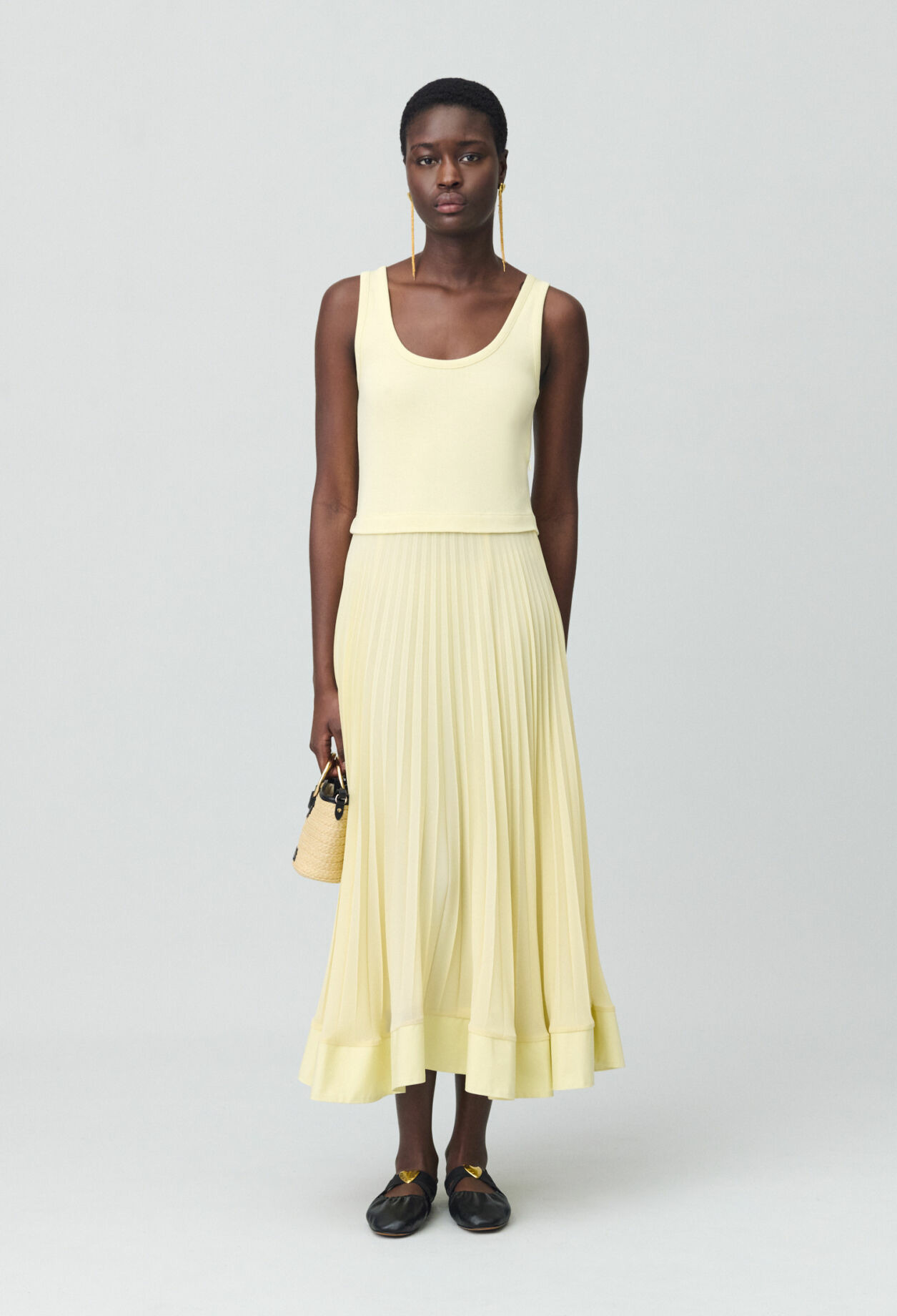 Robe longue trompe l'œil