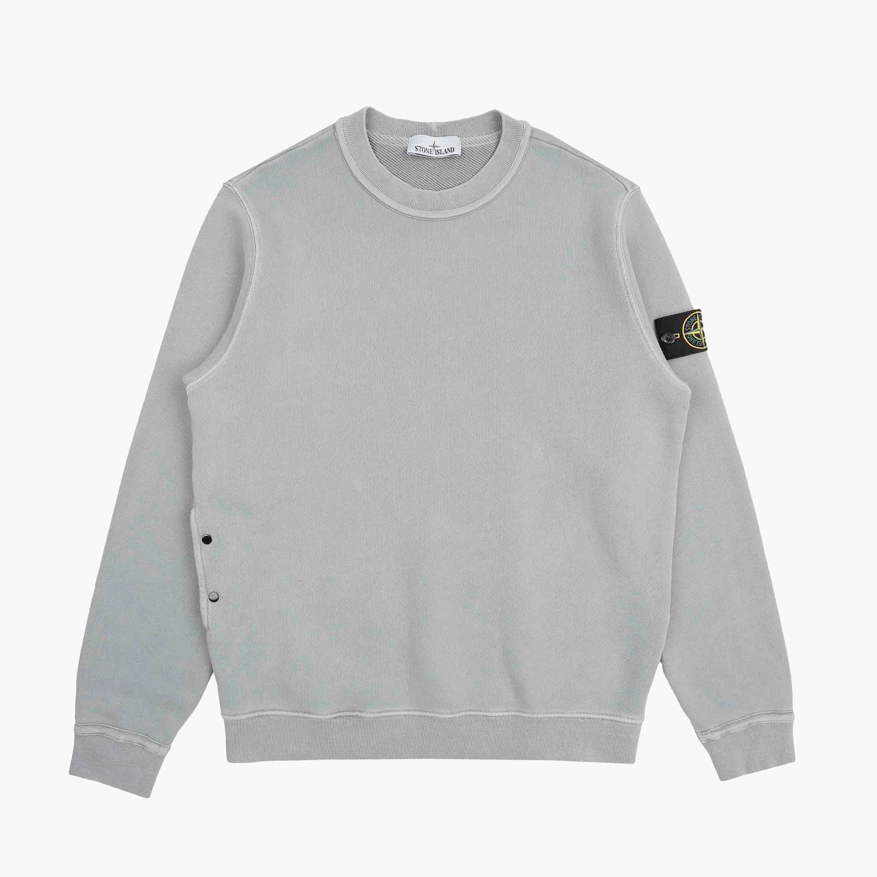 Stone Island Crewneck - Snap Pocket - Grey
