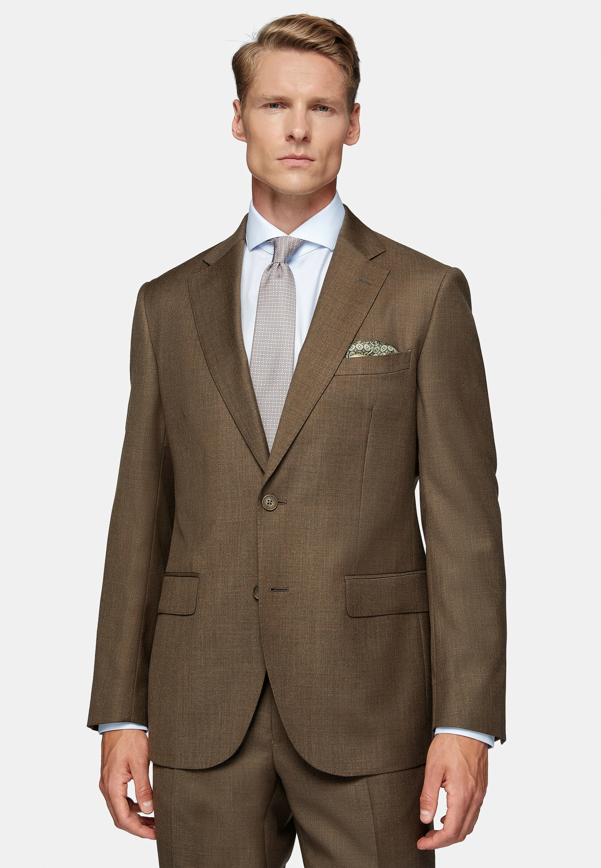 Costume en Laine Mélangée Extensible