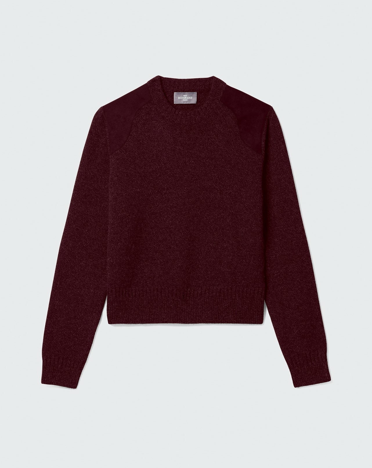 Pull col rond à inserts effet daim - Femme - PRUNELLIER