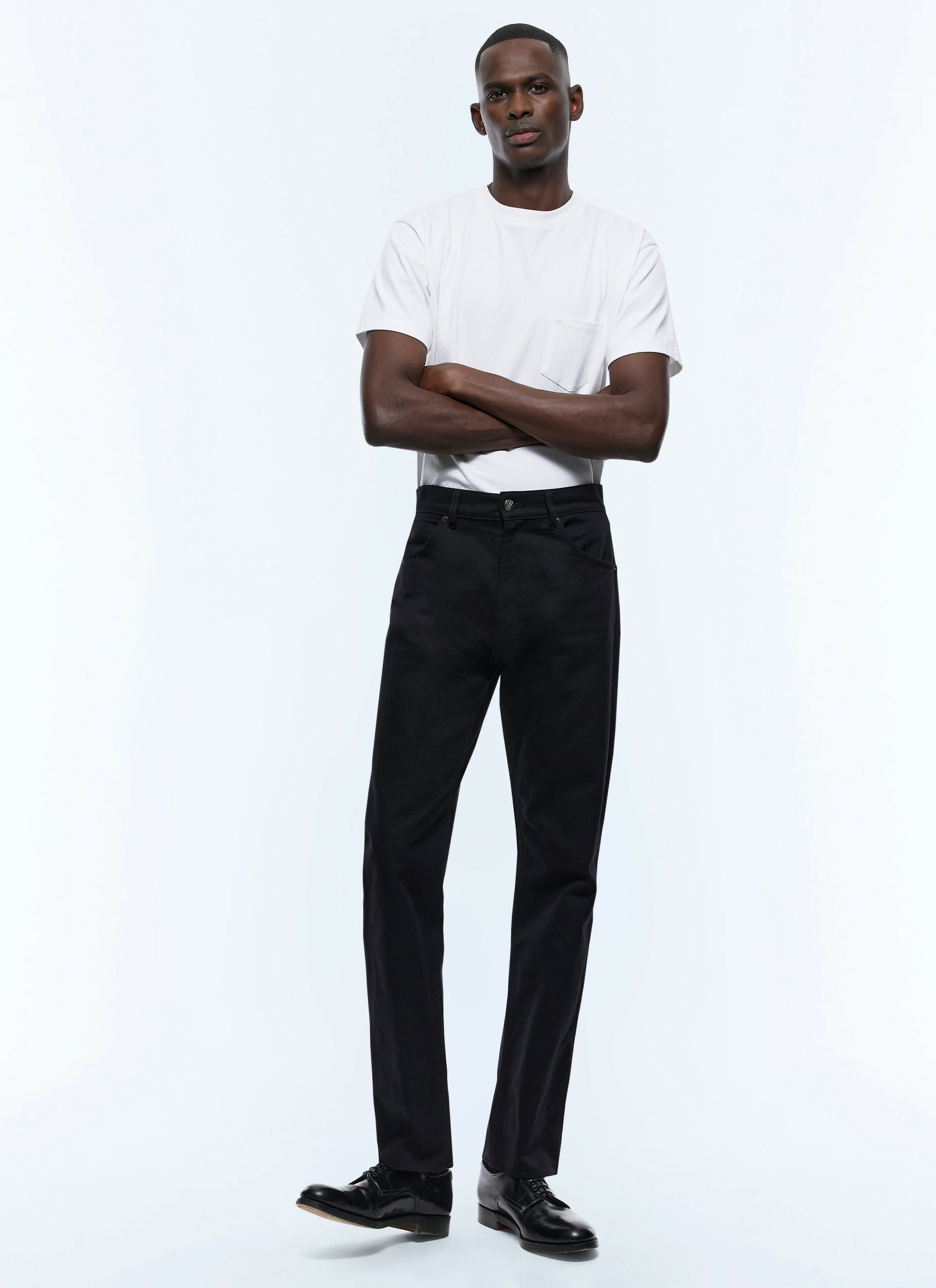 Pantalon 5 poches en twill de coton