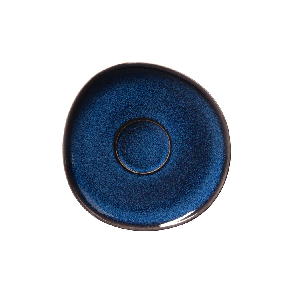 Lave - Sous-tasse bleue pour tasse à café, en grès