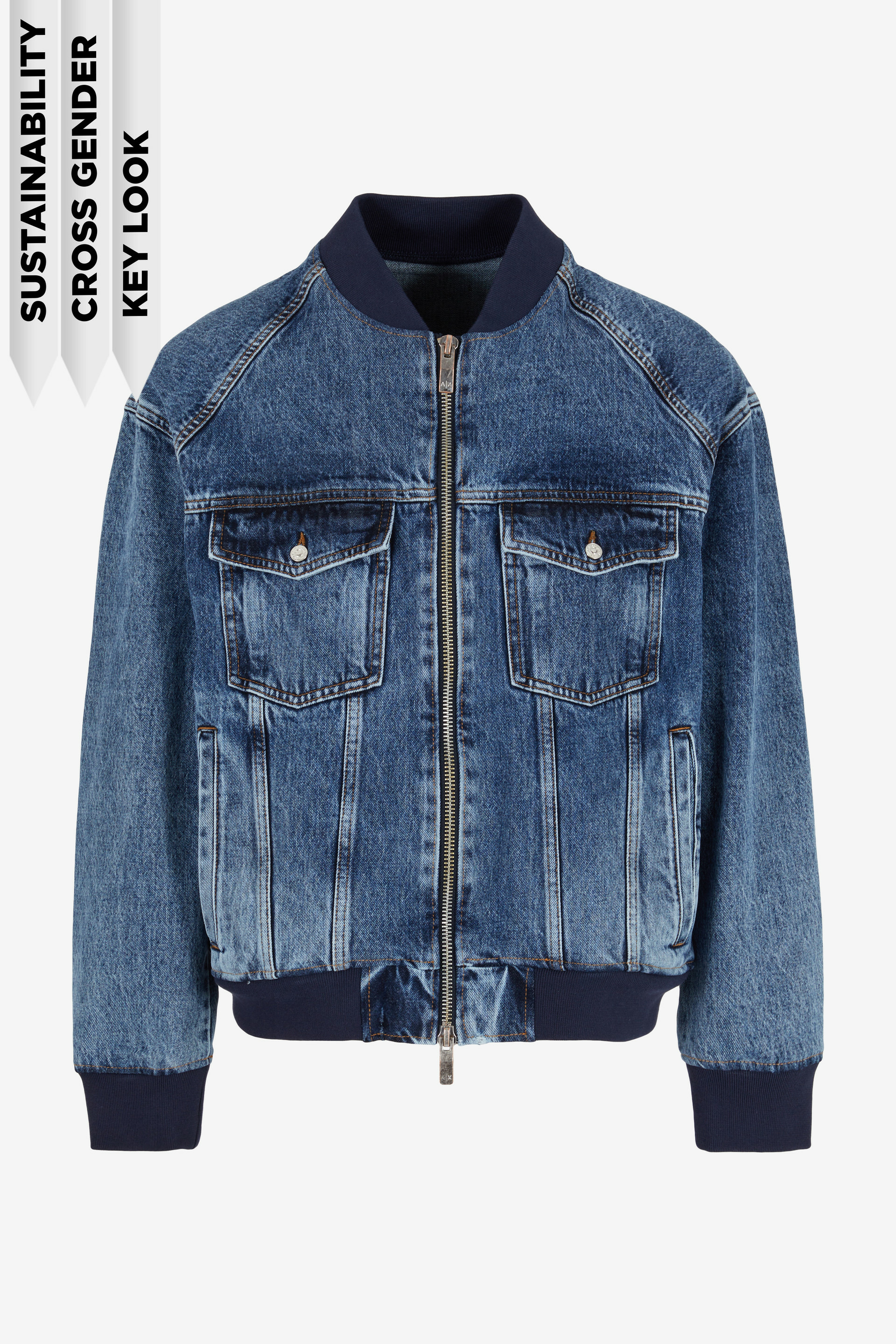 Blouson-indigo denim