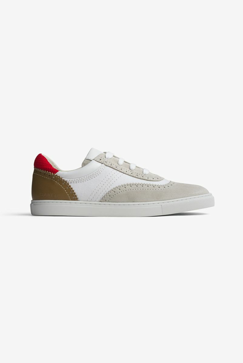 CHAUSSURES BASKETS TOILE ET CUIR BASKETS GD