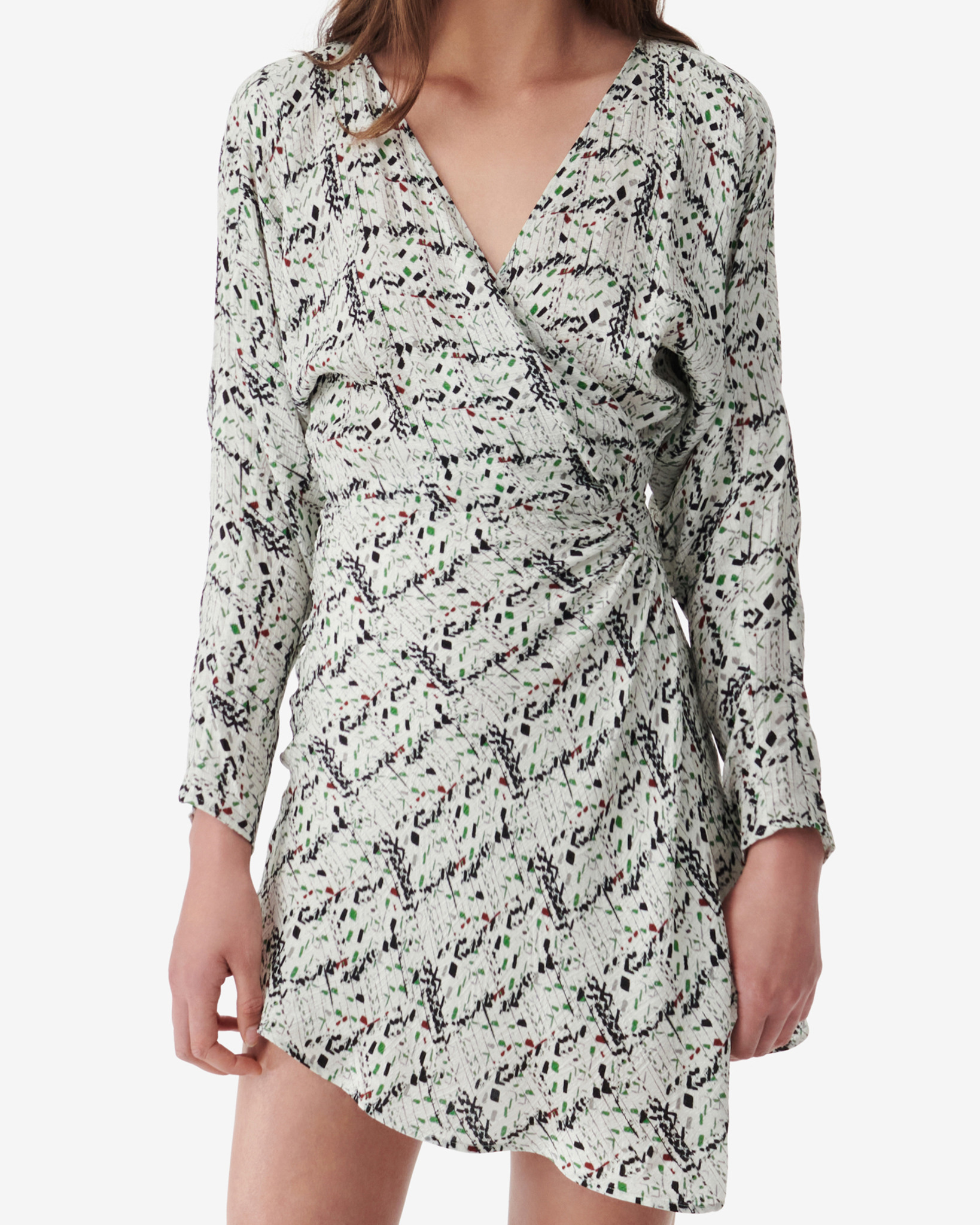 Robe Courte En Soie Imprimée Rita