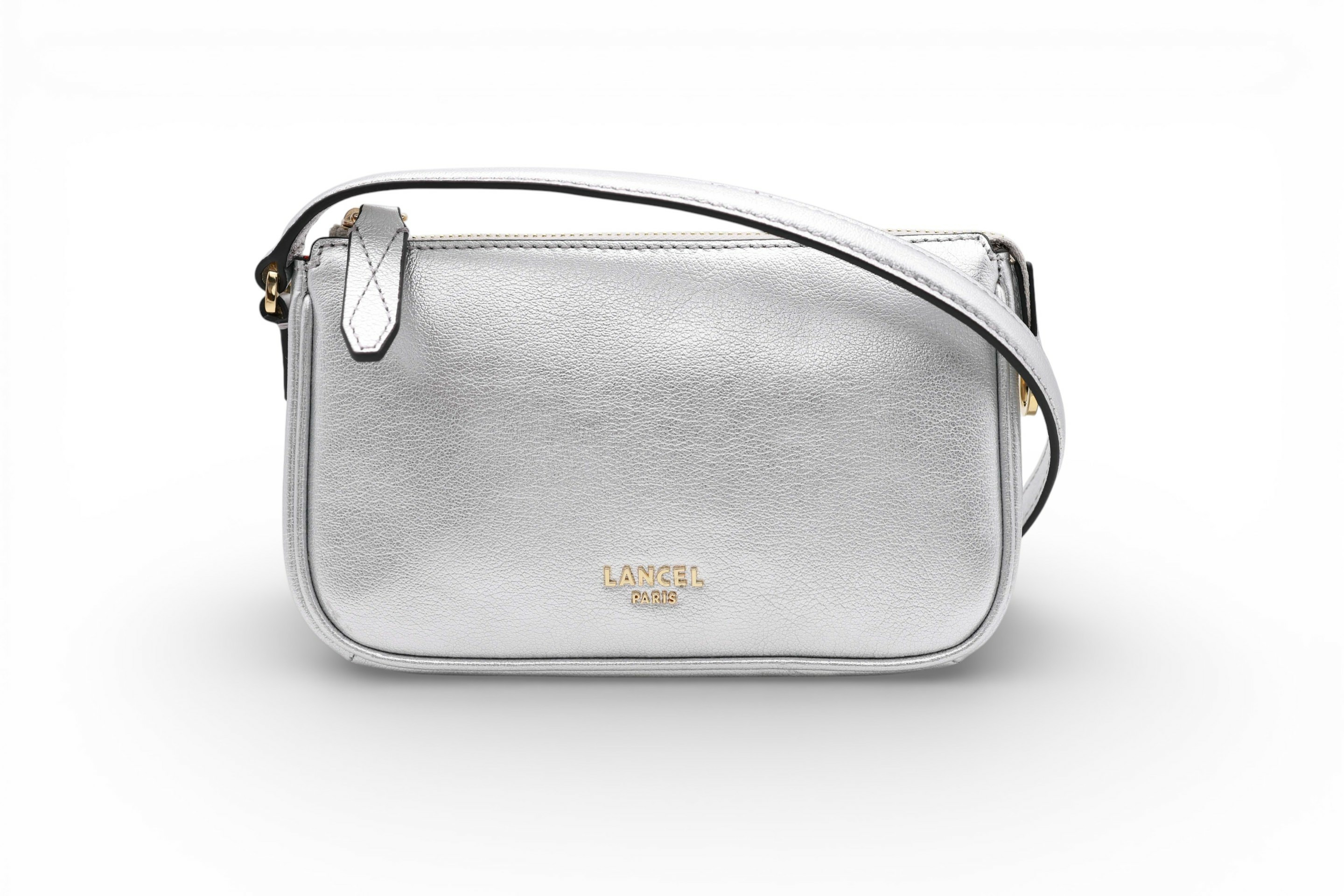 Lettrines - Mini Sac Pochette Zippe - Argenté