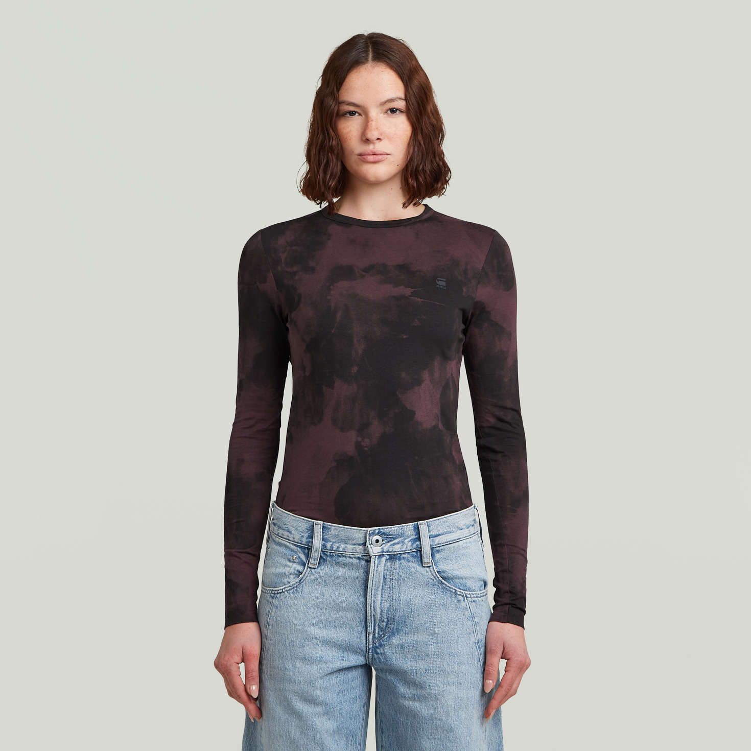 T-shirt Printed Slim Long Sleeve