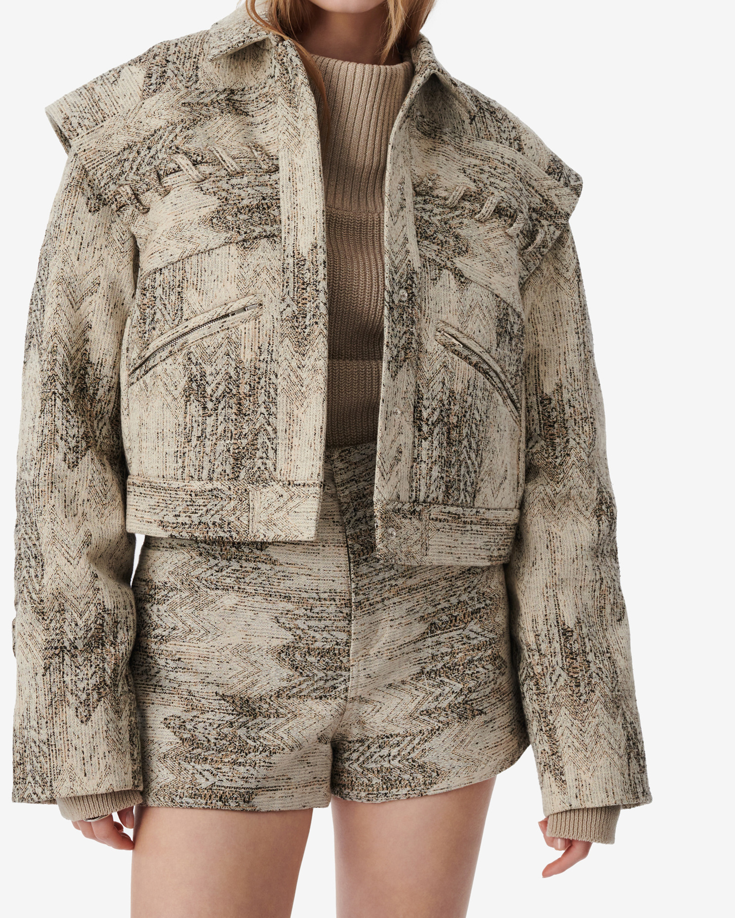 Veste Jacquard Courte