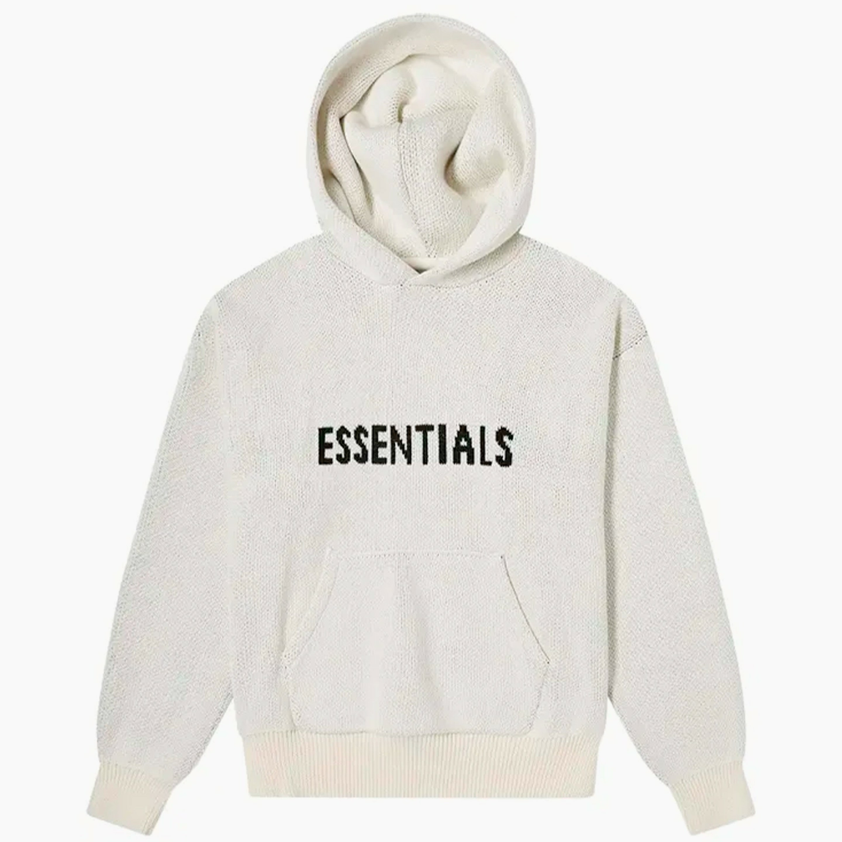 Essentials Hoodie En Maille Stone Gris