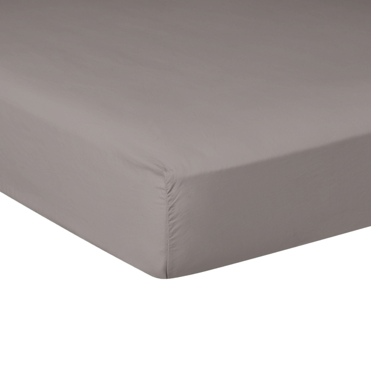 DRAP HOUSSE | Pure White Percale Lavée - Cocoa