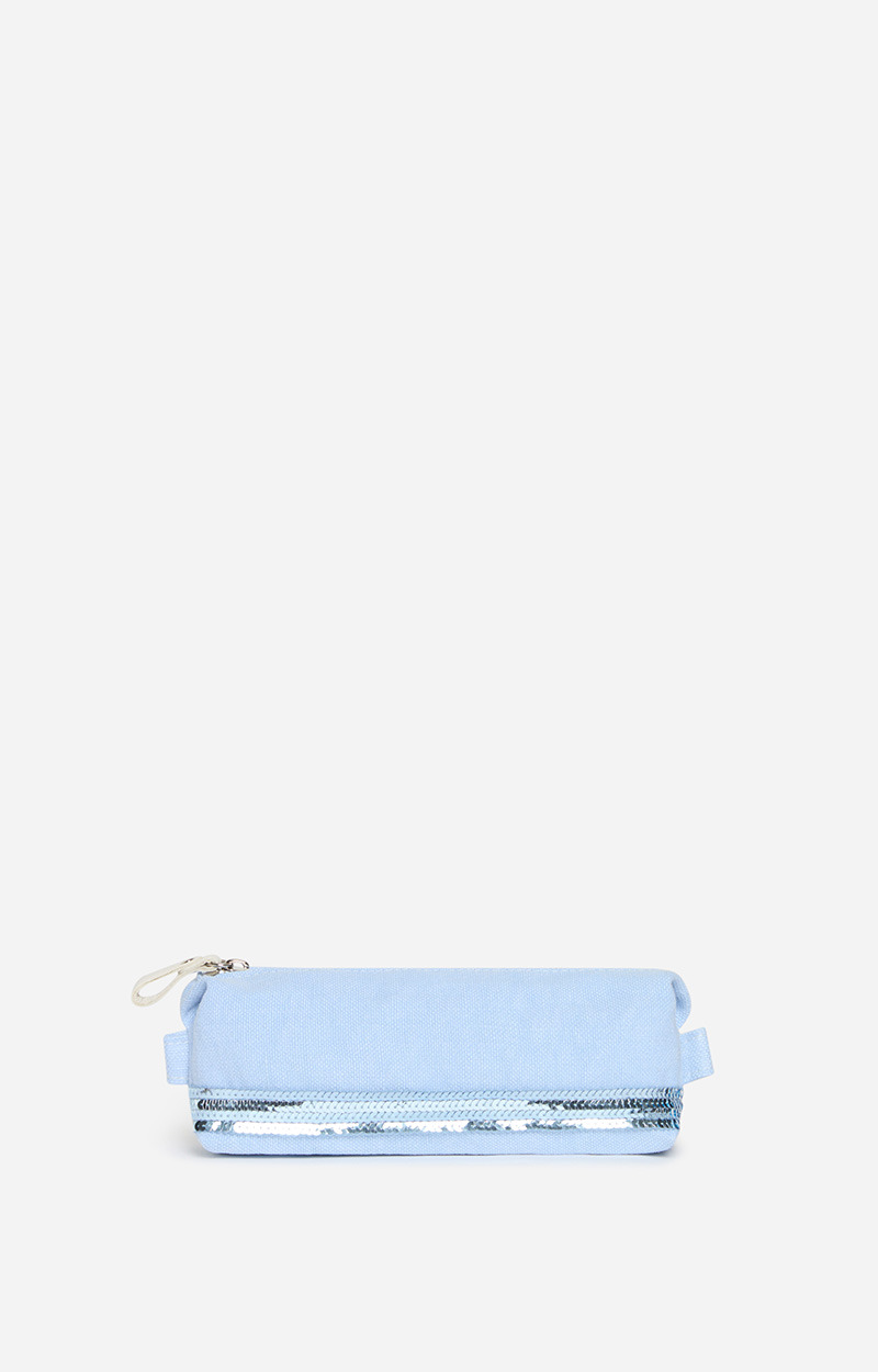 Trousse Ecolier En Lin & Sequins