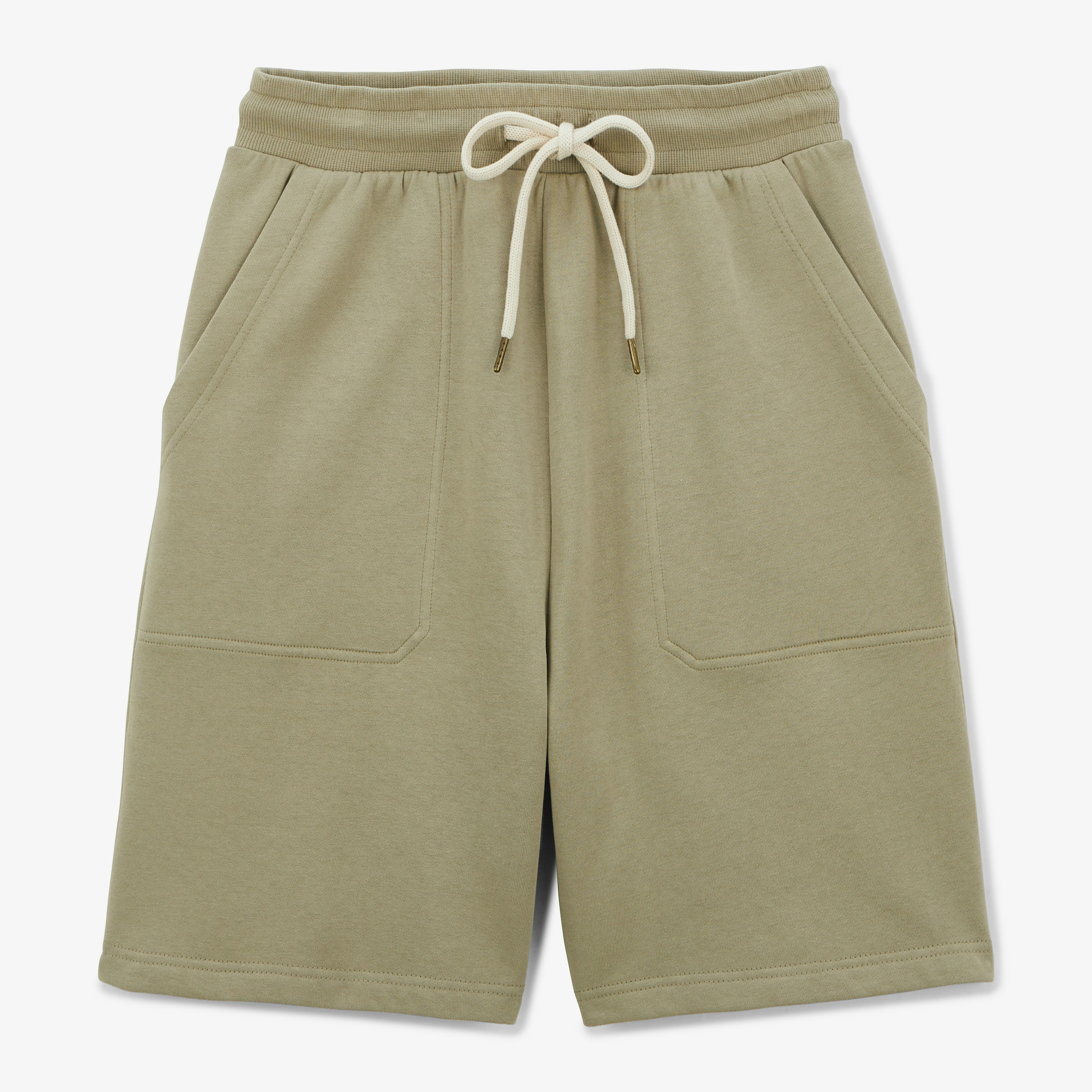 Short en molleton vert kaki clair