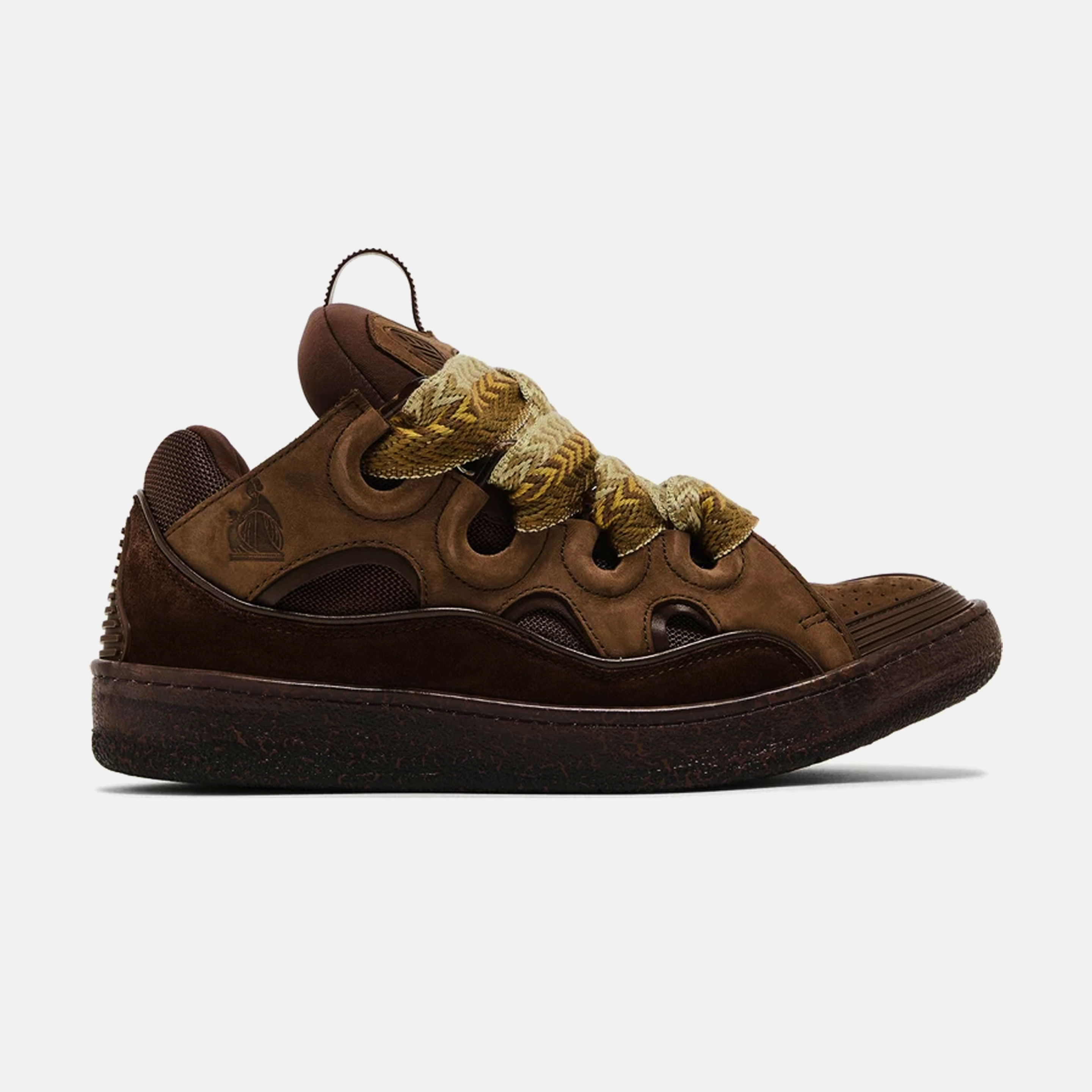 Lanvin Leather Curb Sneaker Brown