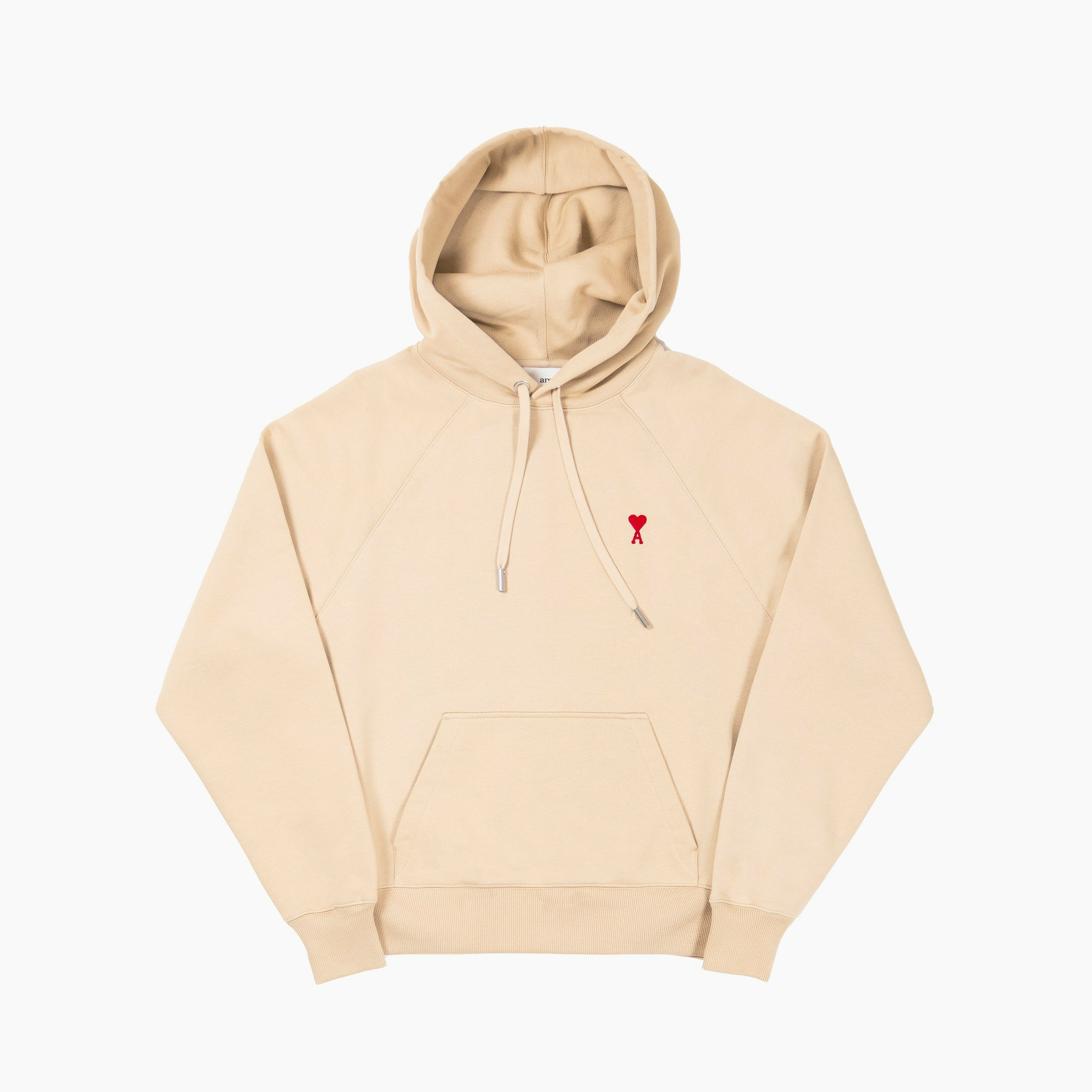 Ami Paris Hoodie Ami de Coeur Rouge Beige