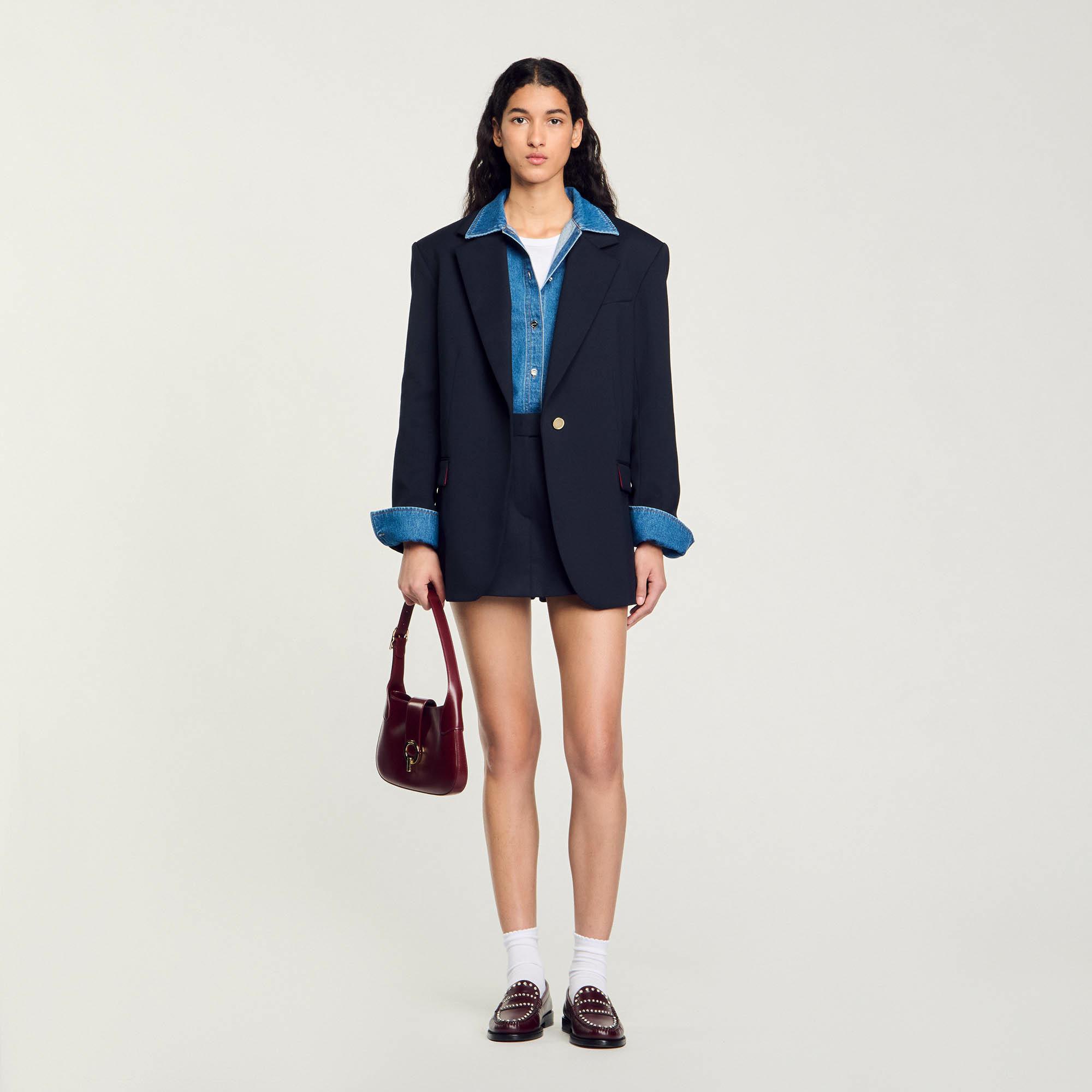Veste de costume oversize en laine