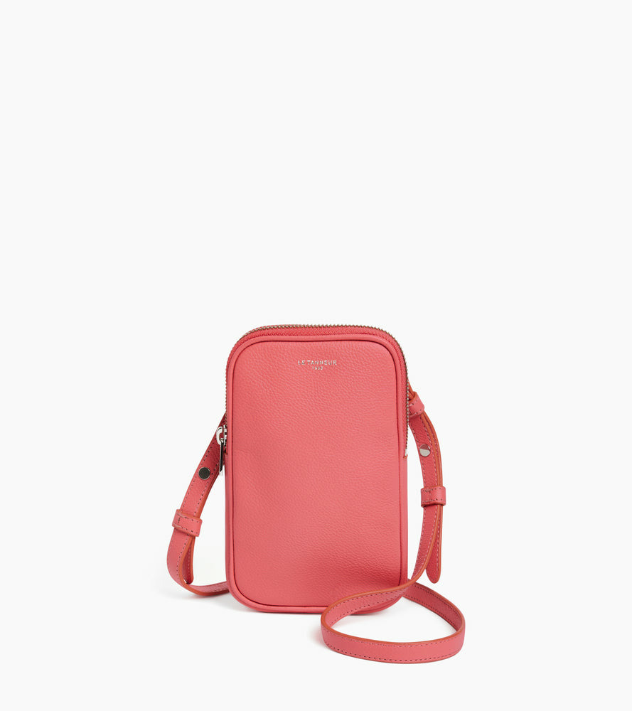 Etui téléphone en cuir grainé