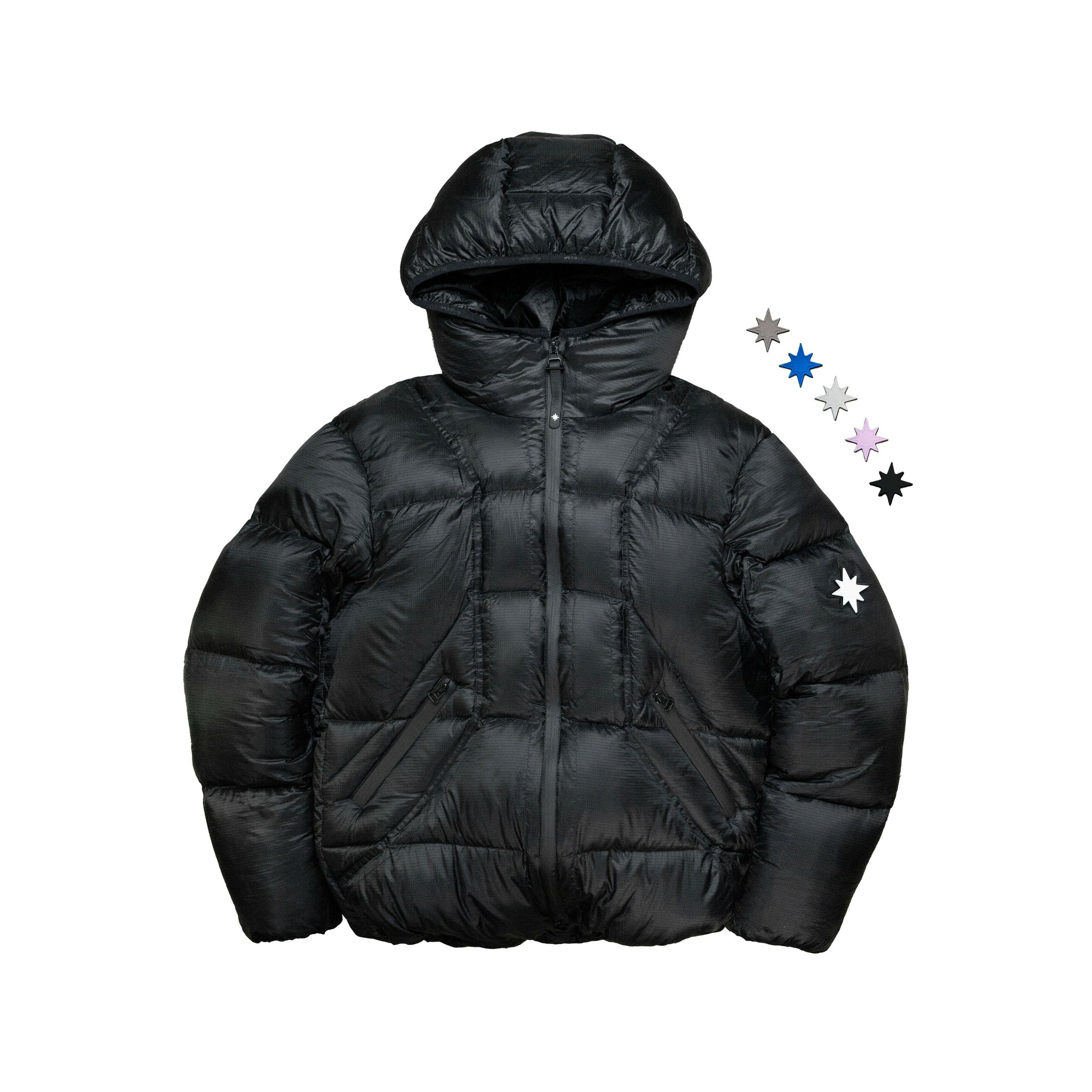 Finesse Mentality Puffer Jacket Black