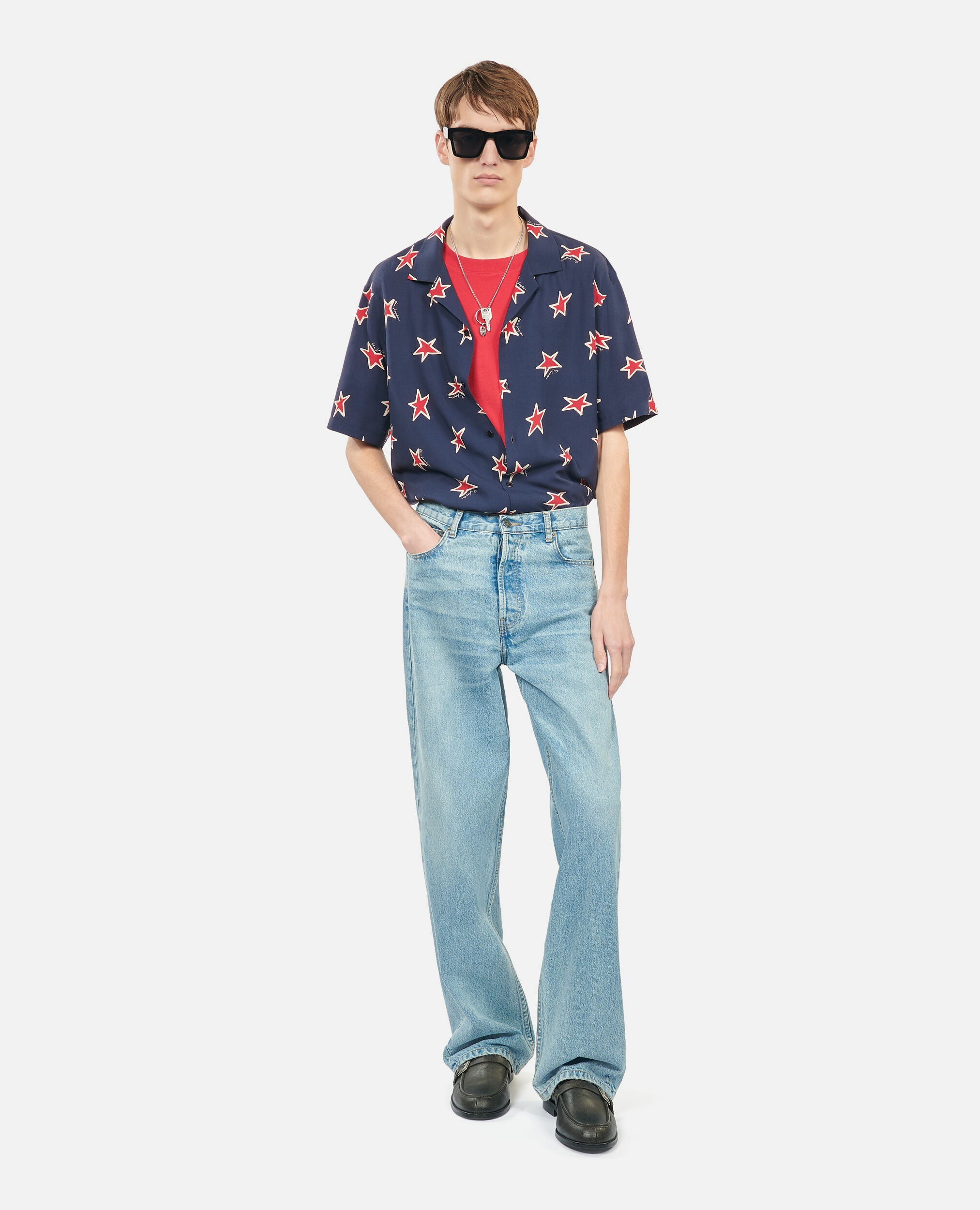 Chemise Imprimée Manches Courtes Homme