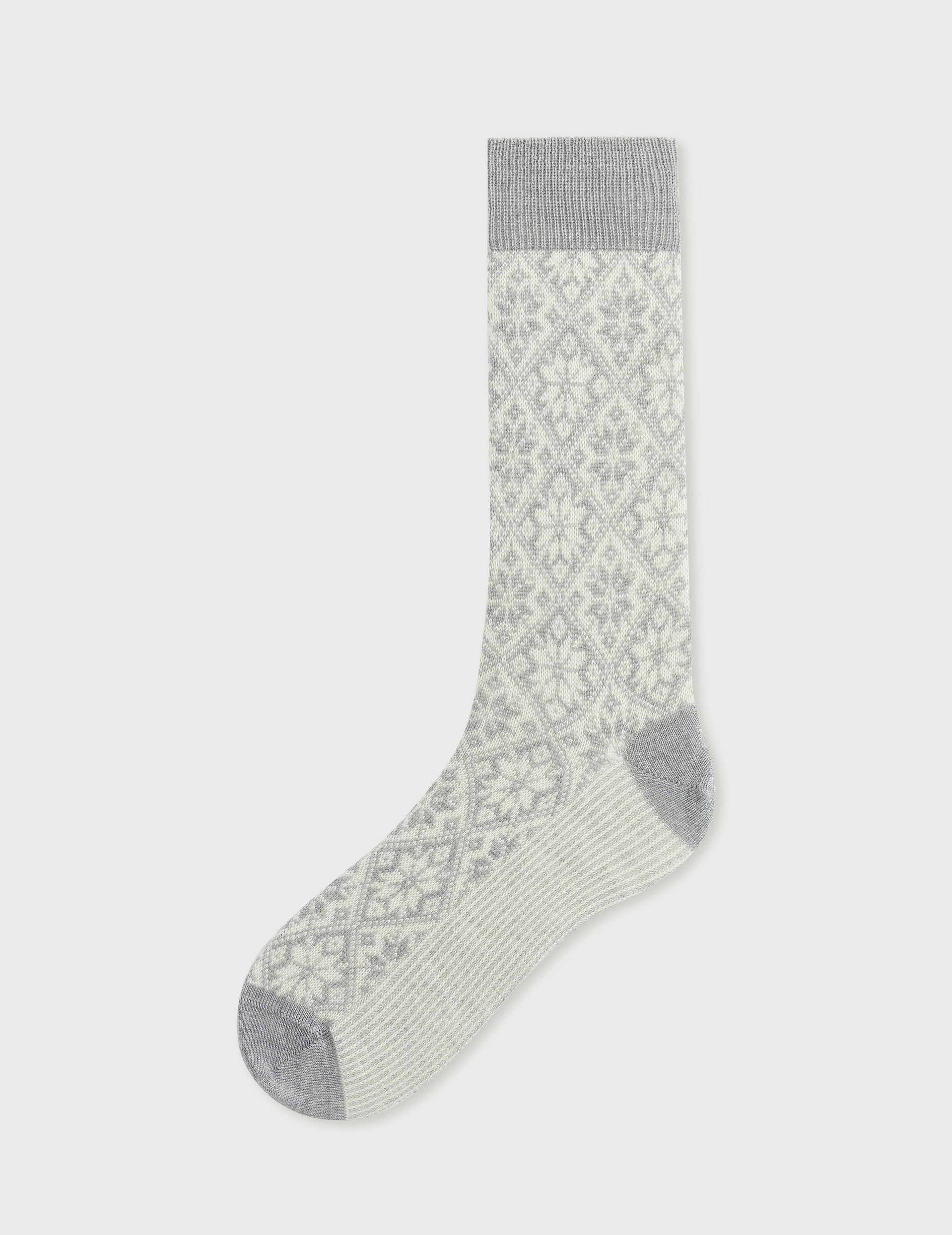 Chaussettes à motifs selburose gris
