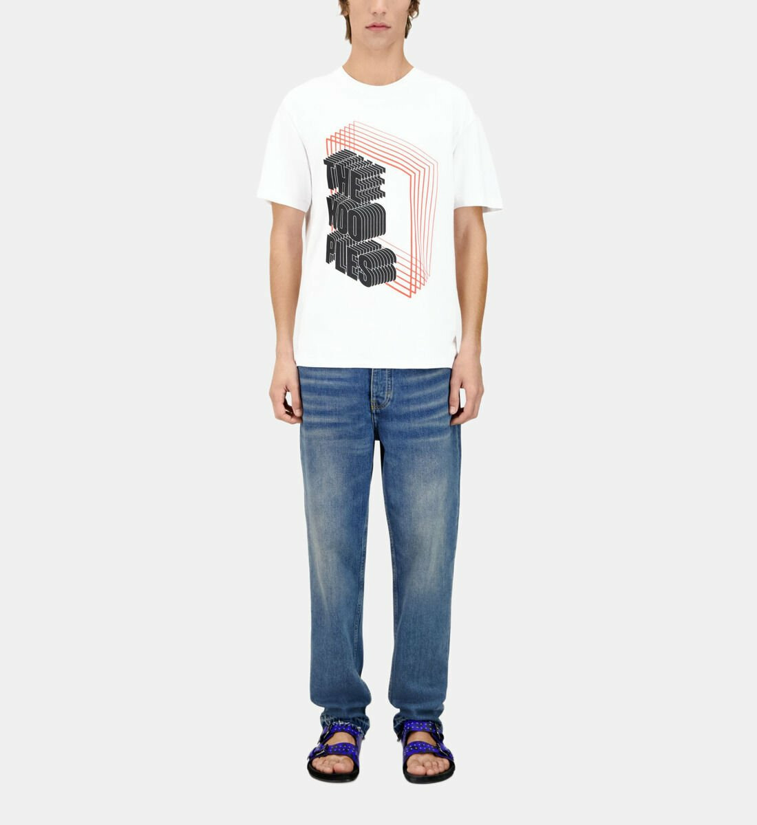 T-Shirt Manches Courtes Avec Print A Neon The Kooples Homme