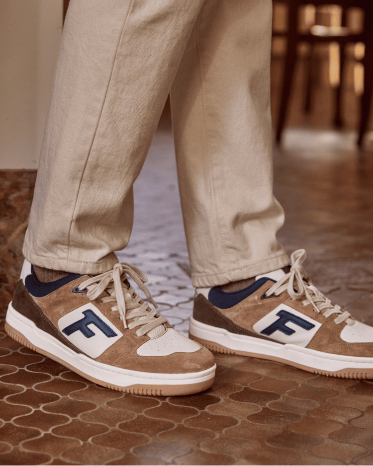 Baskets écrues & marrons