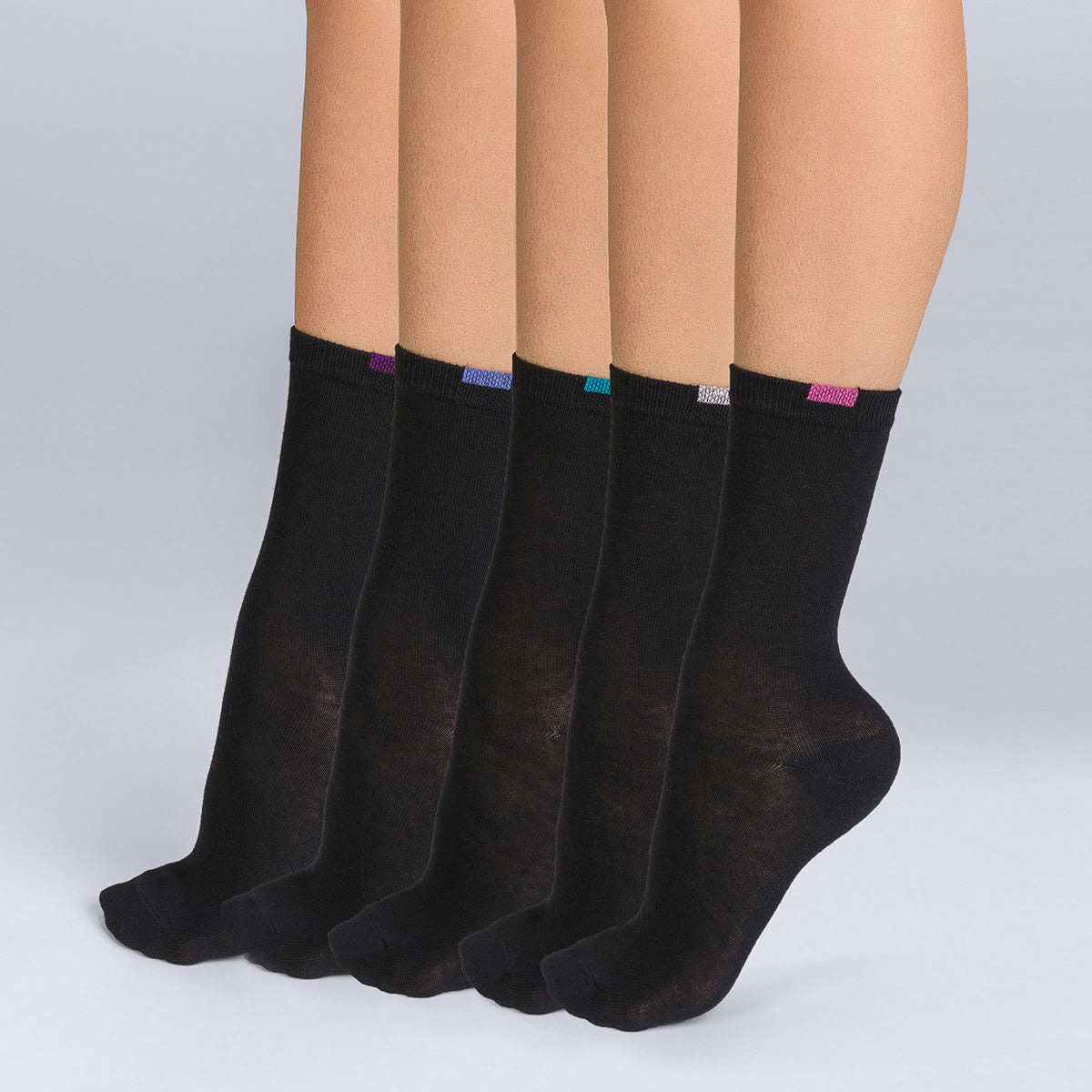 Lot de 5 chaussettes noires EcoDIM Femme