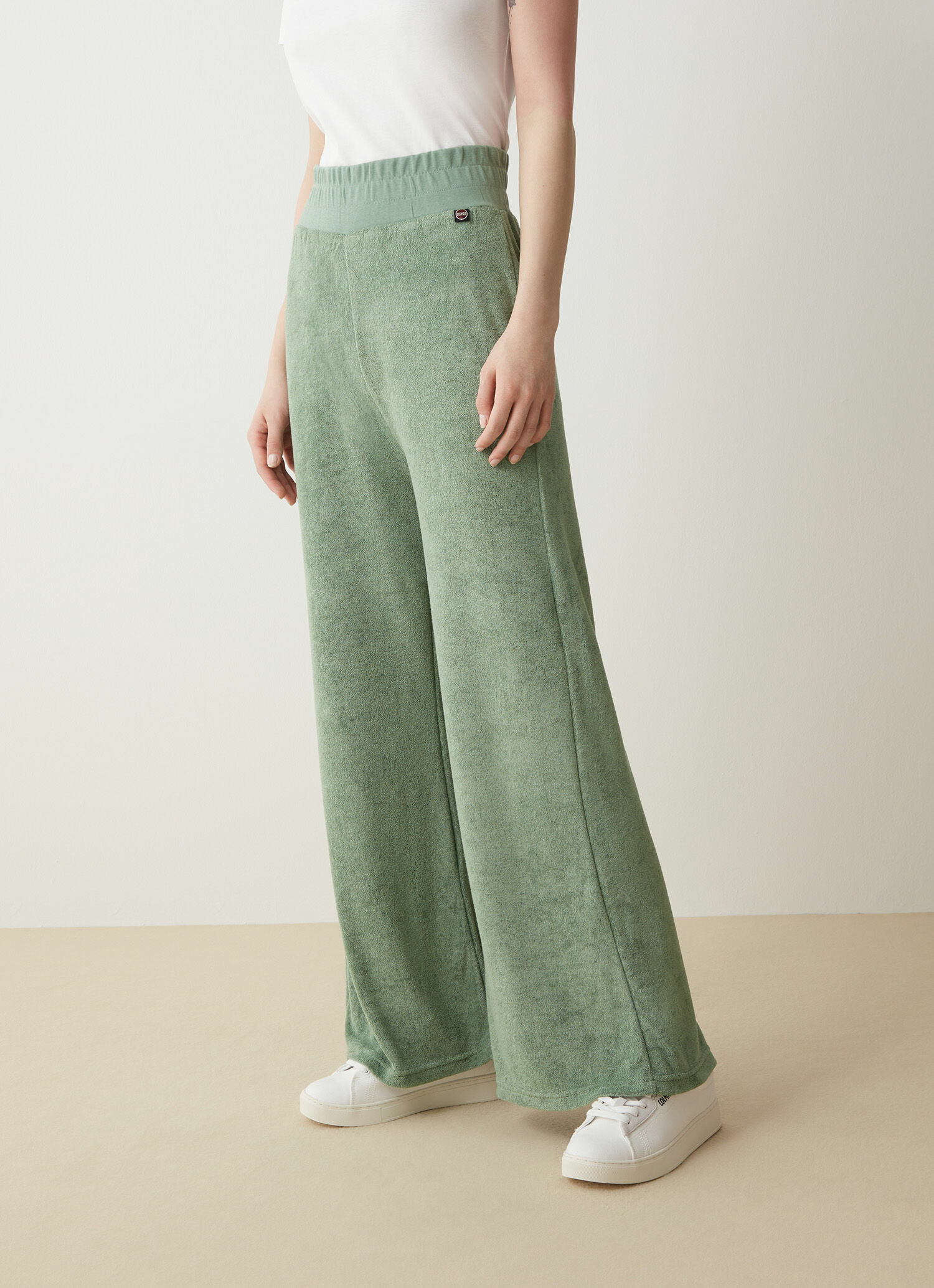 Pantalon palazzo en chenille