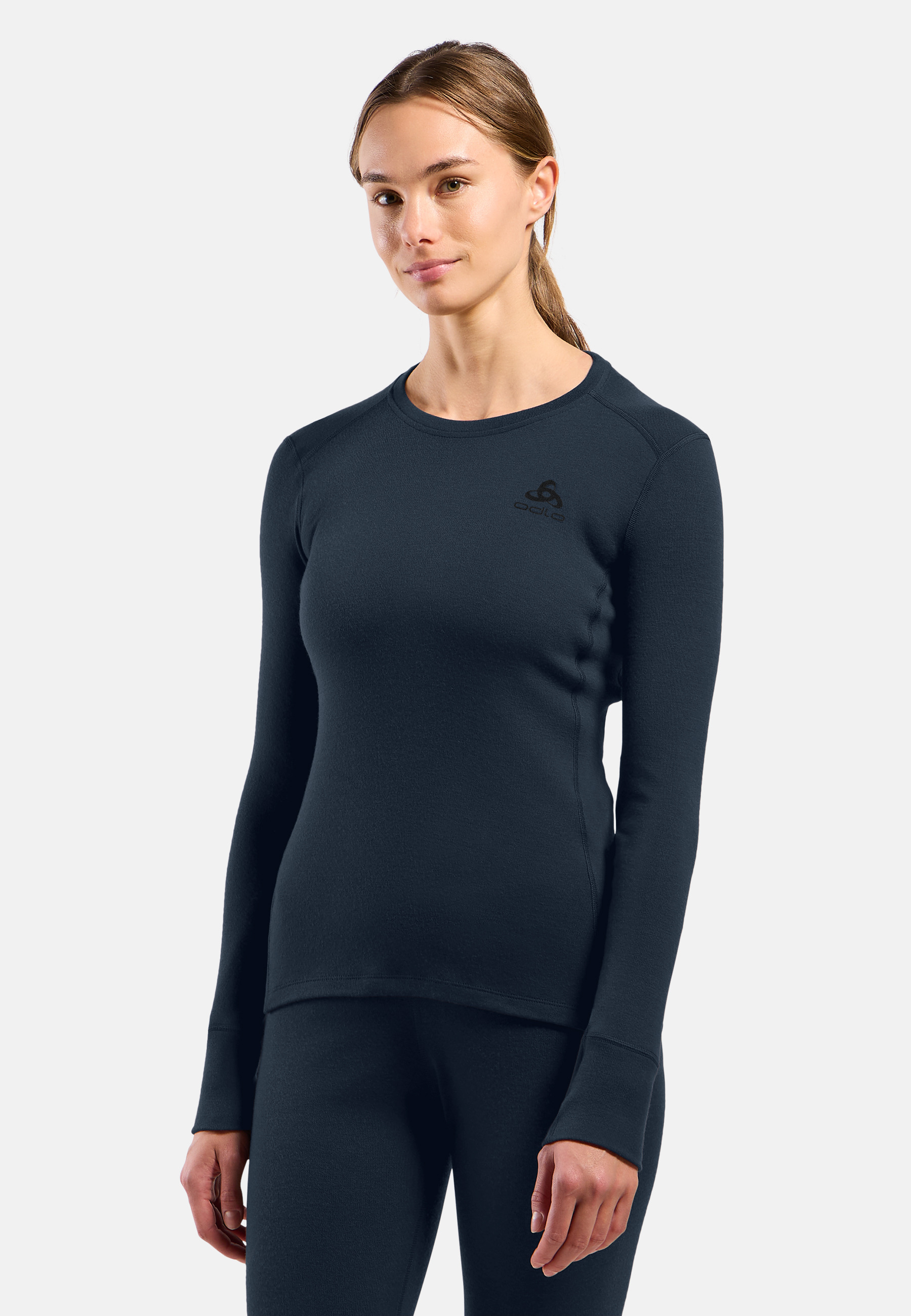 Sous-vêtement technique NATURAL WARM col rond en laine mérinos 260 pour femme