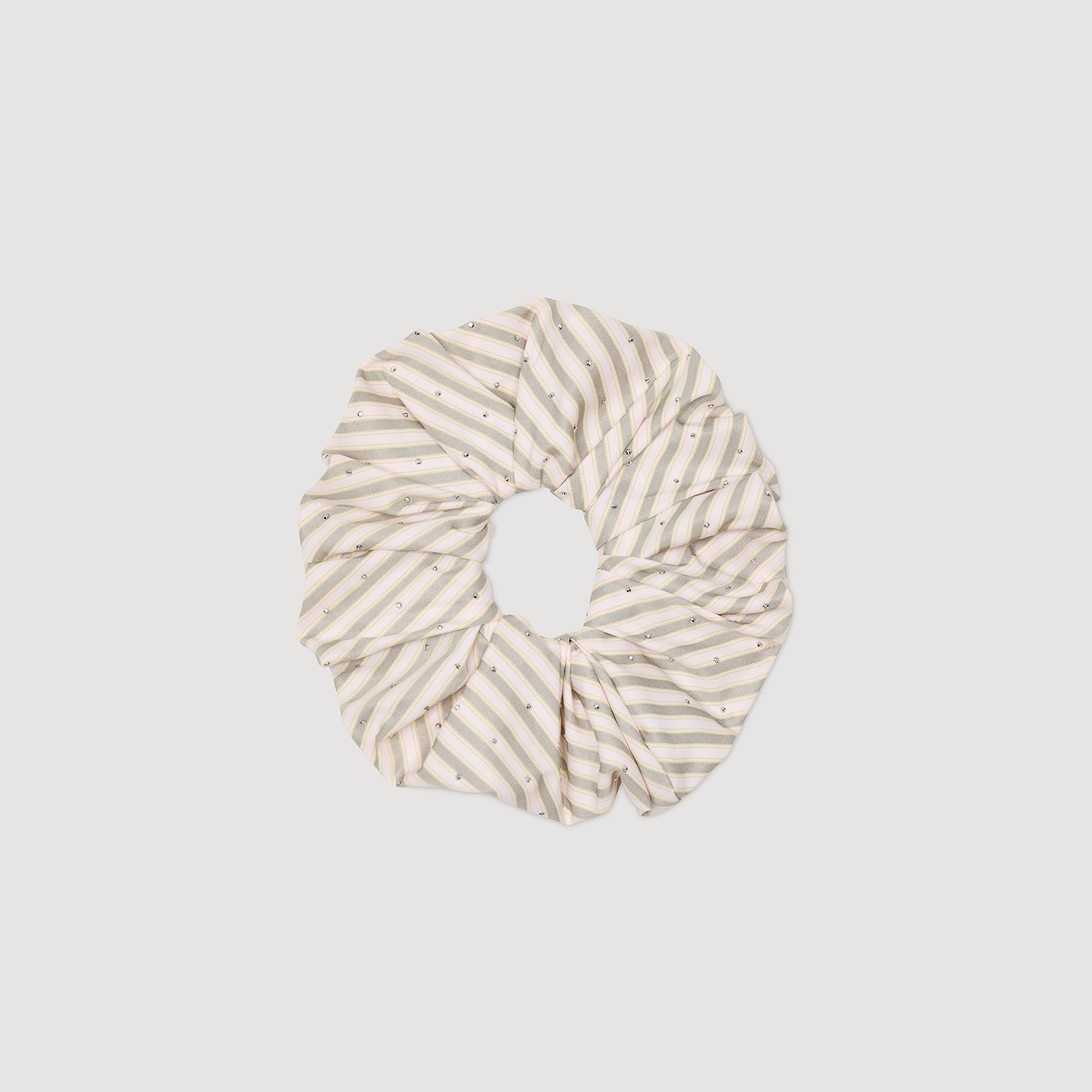 Chouchou strassé à rayures