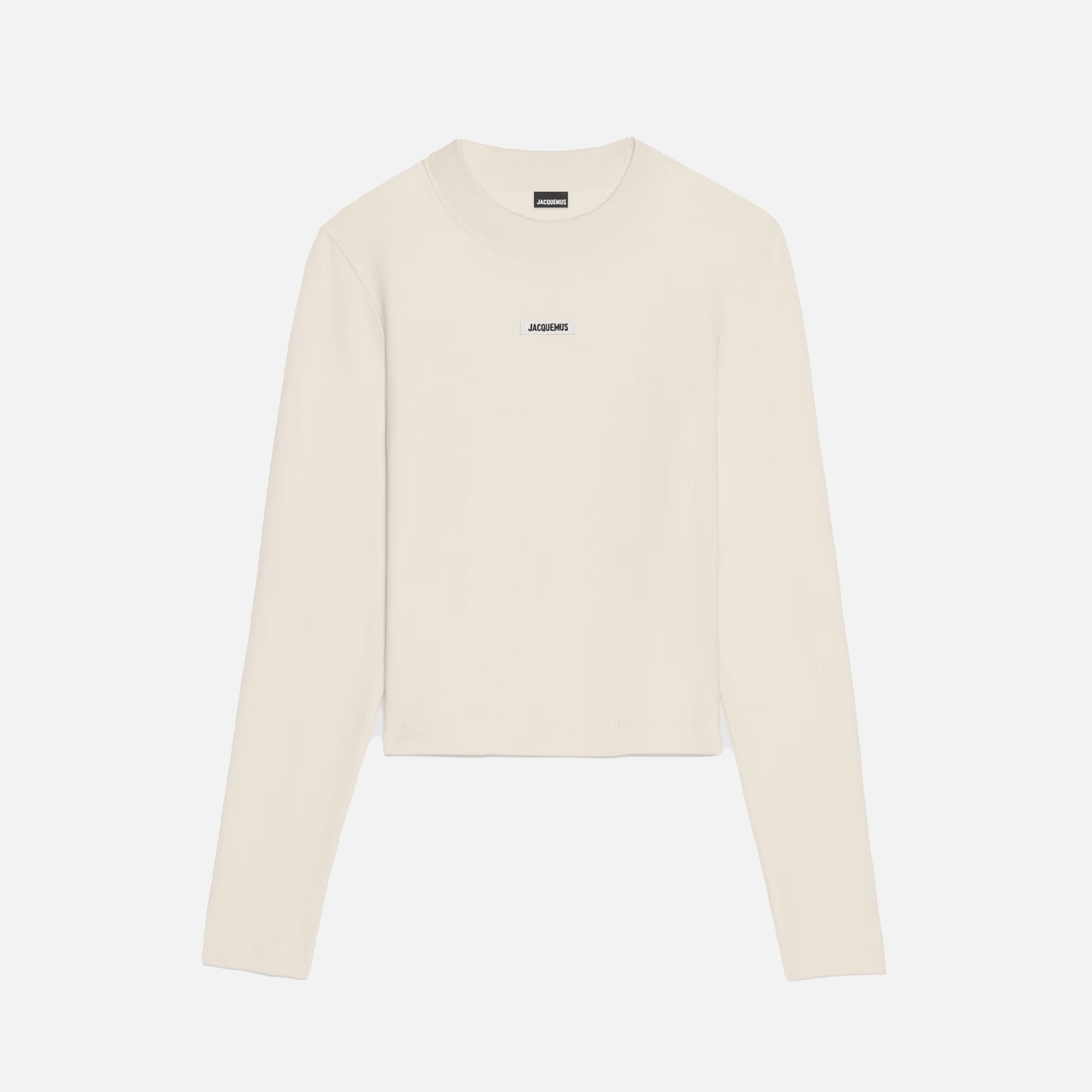 Jacquemus T-Shirt Manches Longues Gros Grain Beige